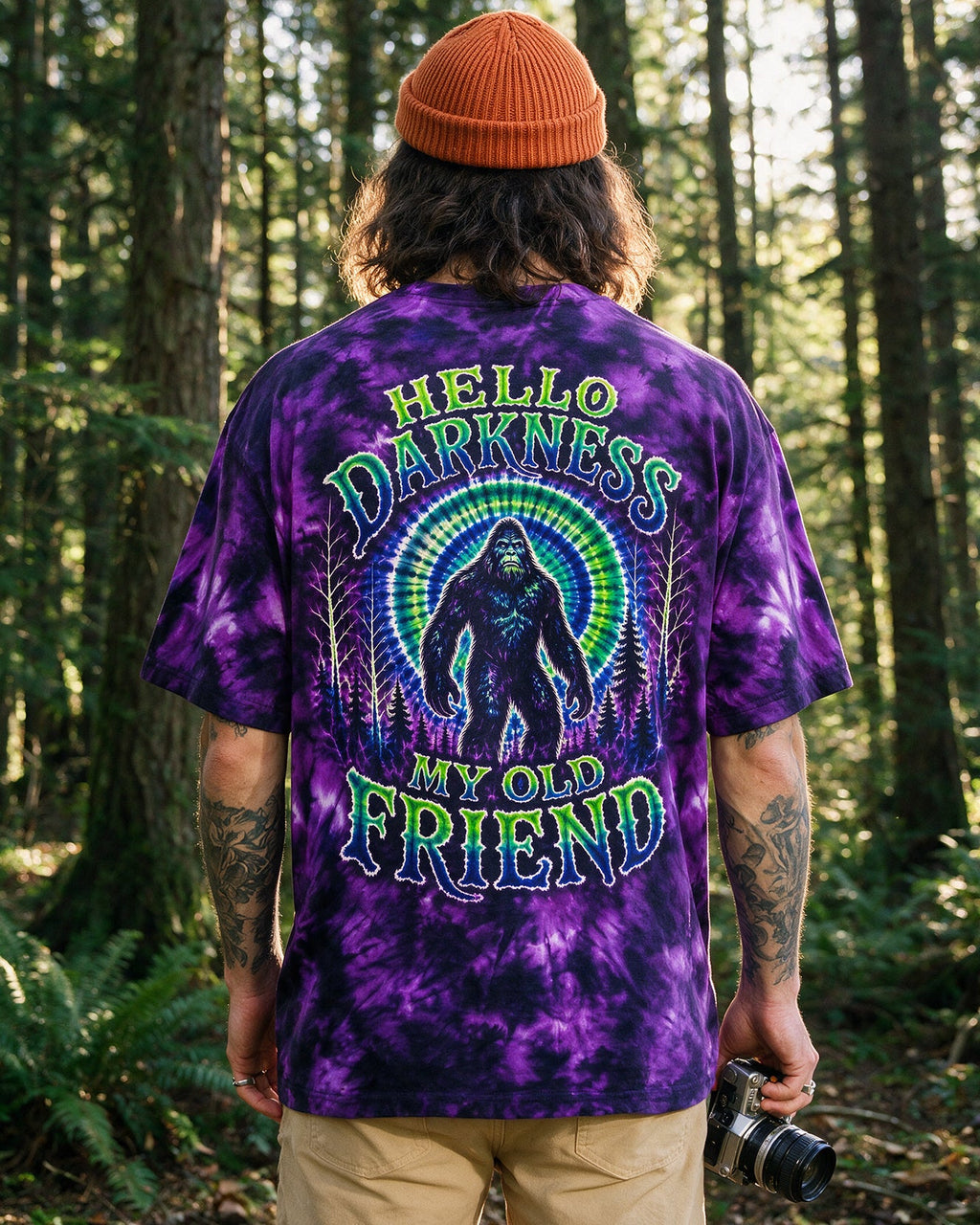 HELLO DARKNESS MY OLD FRIEND BIGFOOT ALL OVER PRINT - RI1107261