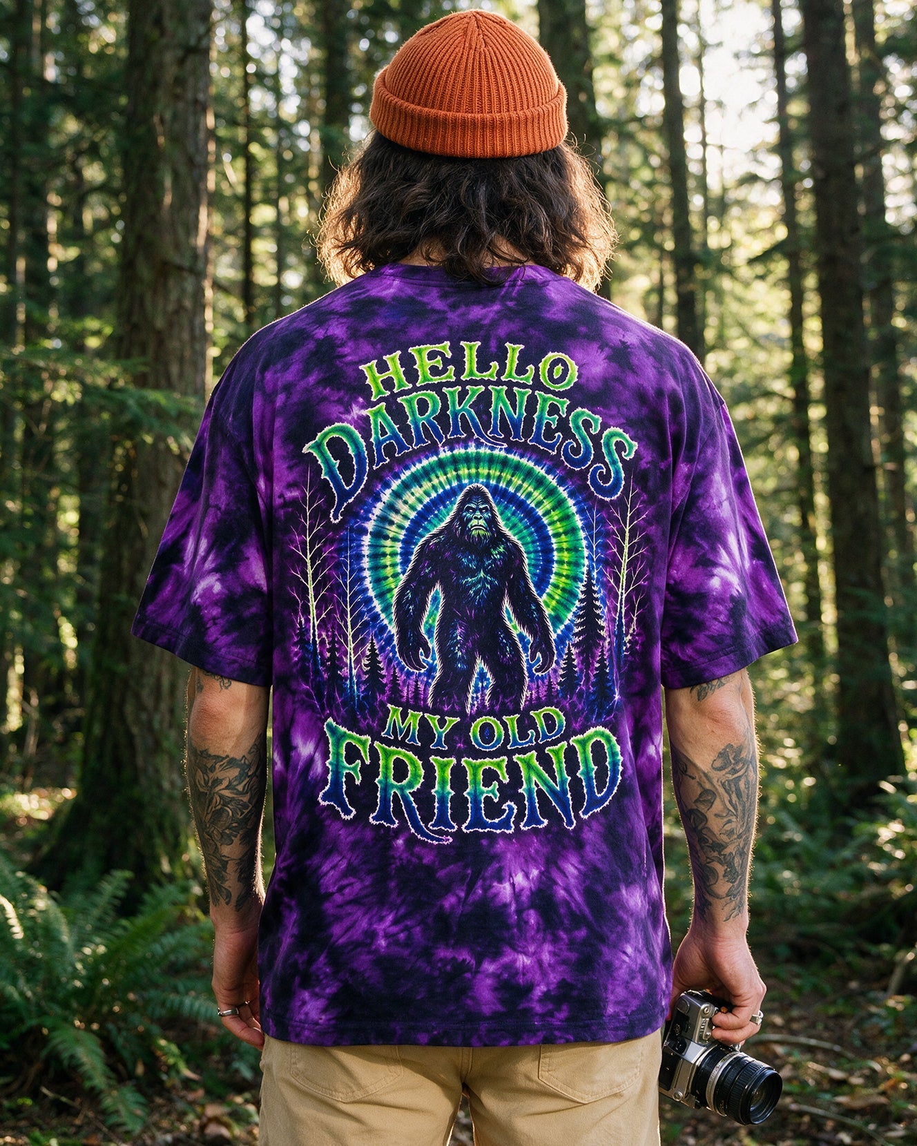 HELLO DARKNESS MY OLD FRIEND BIGFOOT ALL OVER PRINT - RI1107261