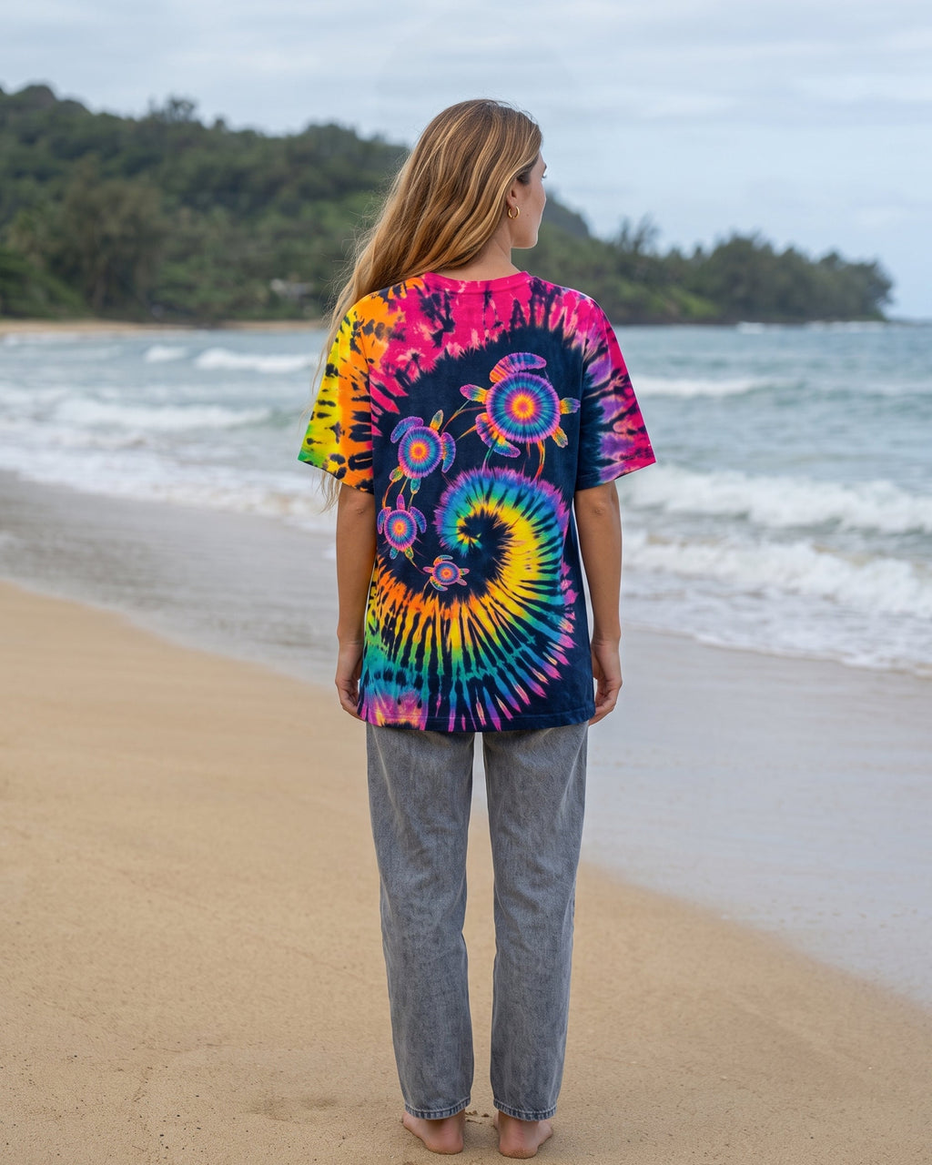 RAINBOW SEA TURTLE SPIRAL ALL OVER PRINT - RI1407262