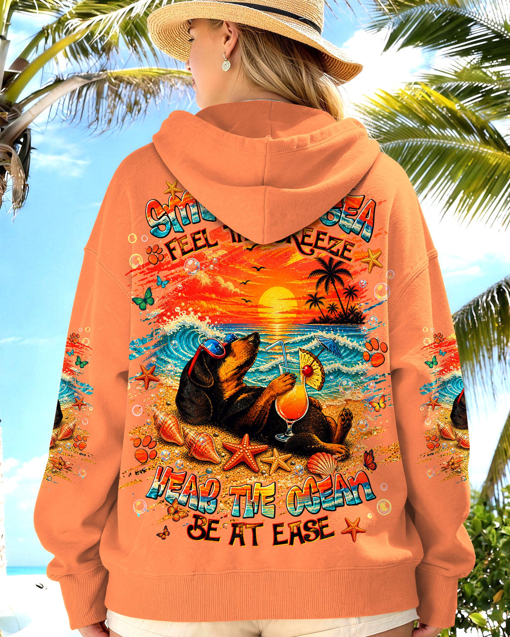 SMELL THE SEA FEEL THE BREEZE DACHSHUND DOG ALL OVER PRINT  - TLNT0506263