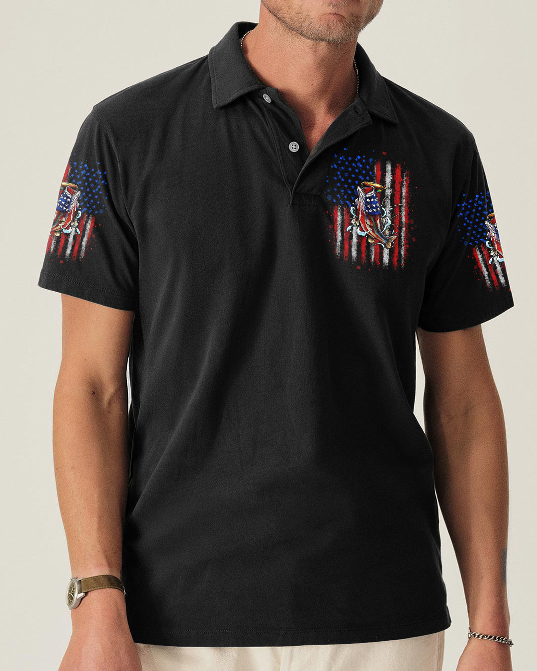 NEVER UNDERESTIMATE AN OLD MAN  FISHING ALL OVER PRINT - TLNT0406264