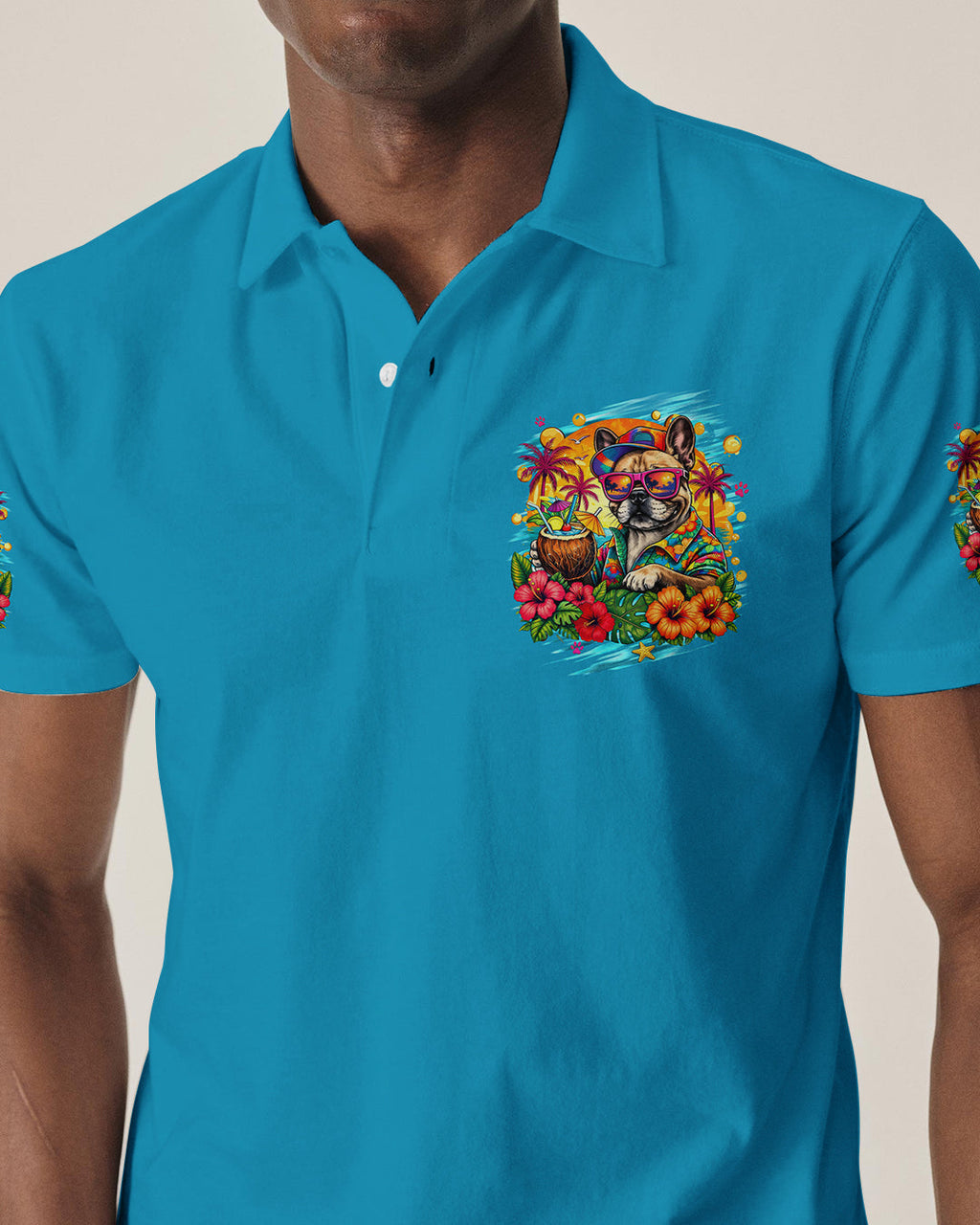 I'M ON ISLAND TIME FRENCH BULLDOG ALL OVER PRINT - TLHG2105262
