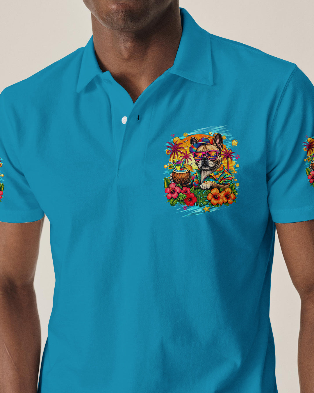 I'M ON ISLAND TIME FRENCH BULLDOG ALL OVER PRINT - TLHG2105262