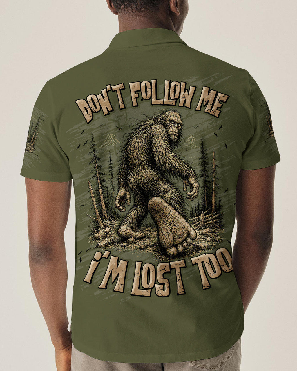 DON'T FOLLOW ME BIGFOOT ALL OVER PRINT - TLNT0306261
