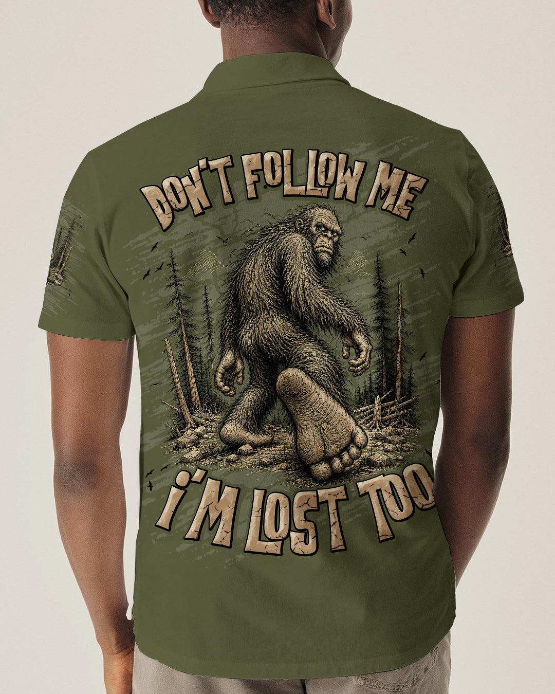DON'T FOLLOW ME BIGFOOT ALL OVER PRINT - TLNT0306261