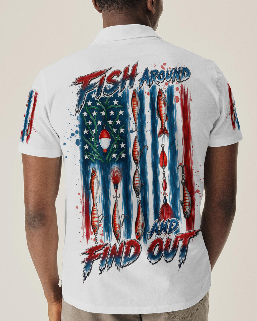 FISH AROUND AND FIND OUT FISHING ALL OVER PRINT - TLTW0106263
