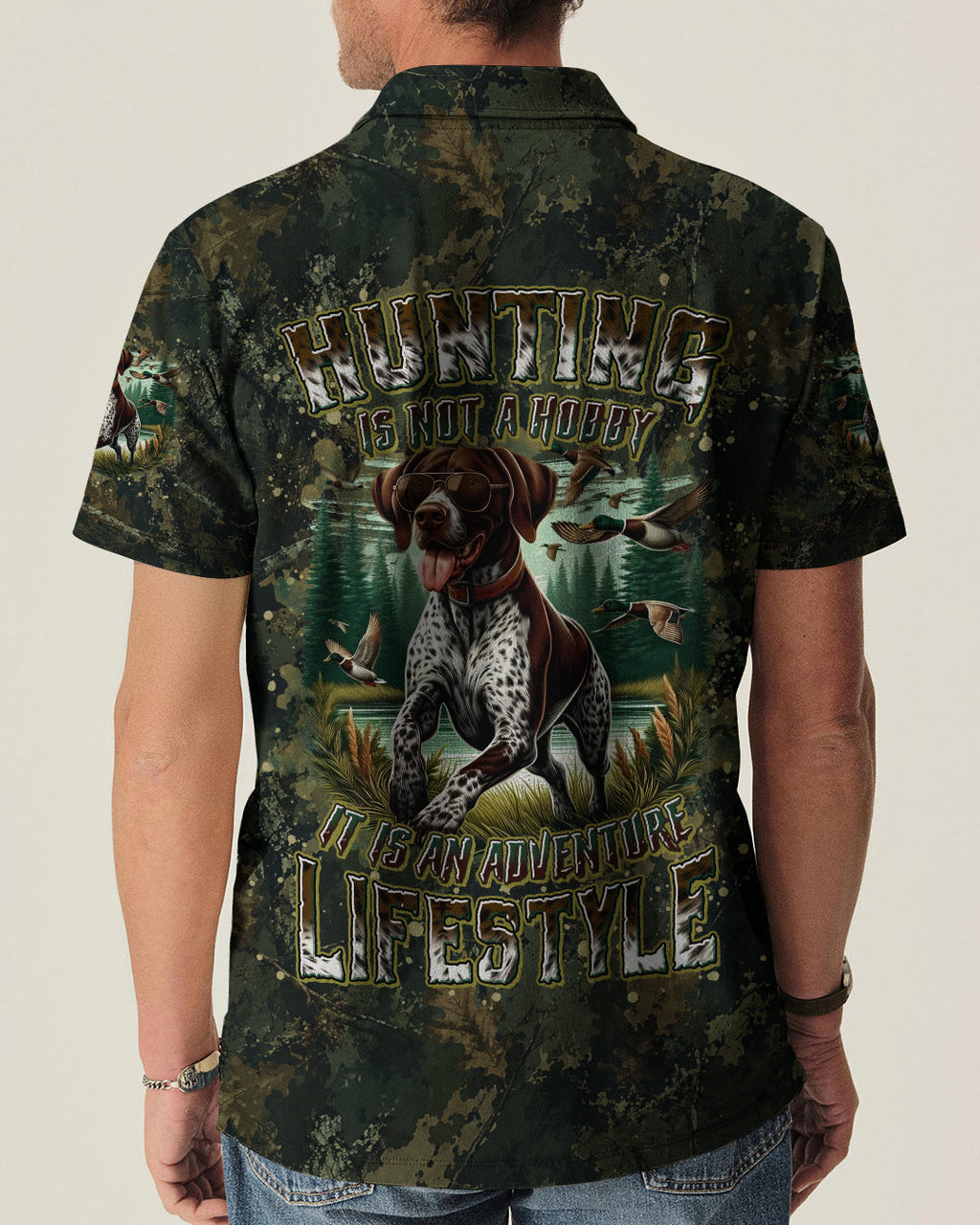 HUNTING IS NOT A HOBBY GERMAN SHORTHAIRED POINTER DOG ALL OVER PRINT - TYLN2905261