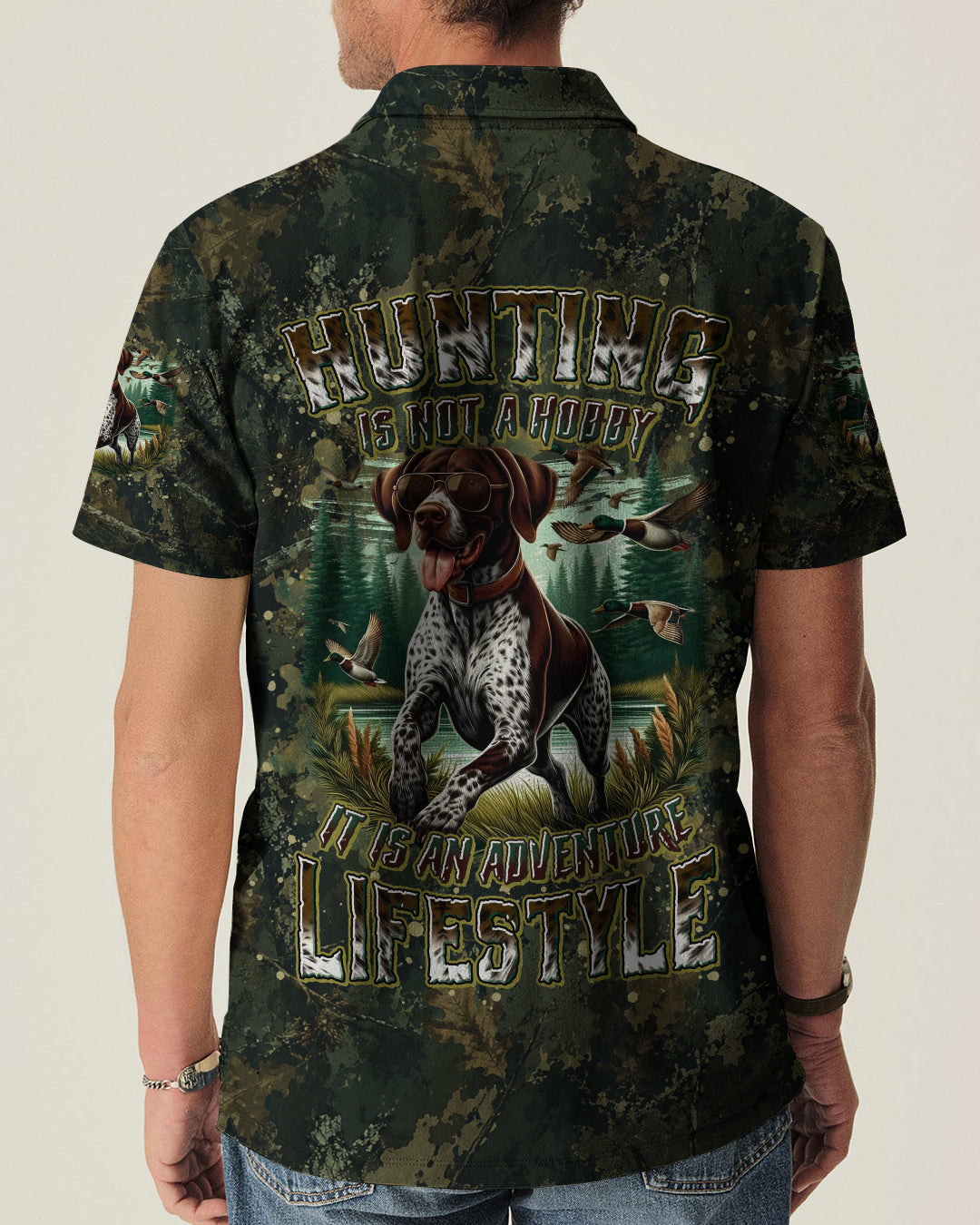 HUNTING IS NOT A HOBBY GERMAN SHORTHAIRED POINTER DOG ALL OVER PRINT - TYLN2905261