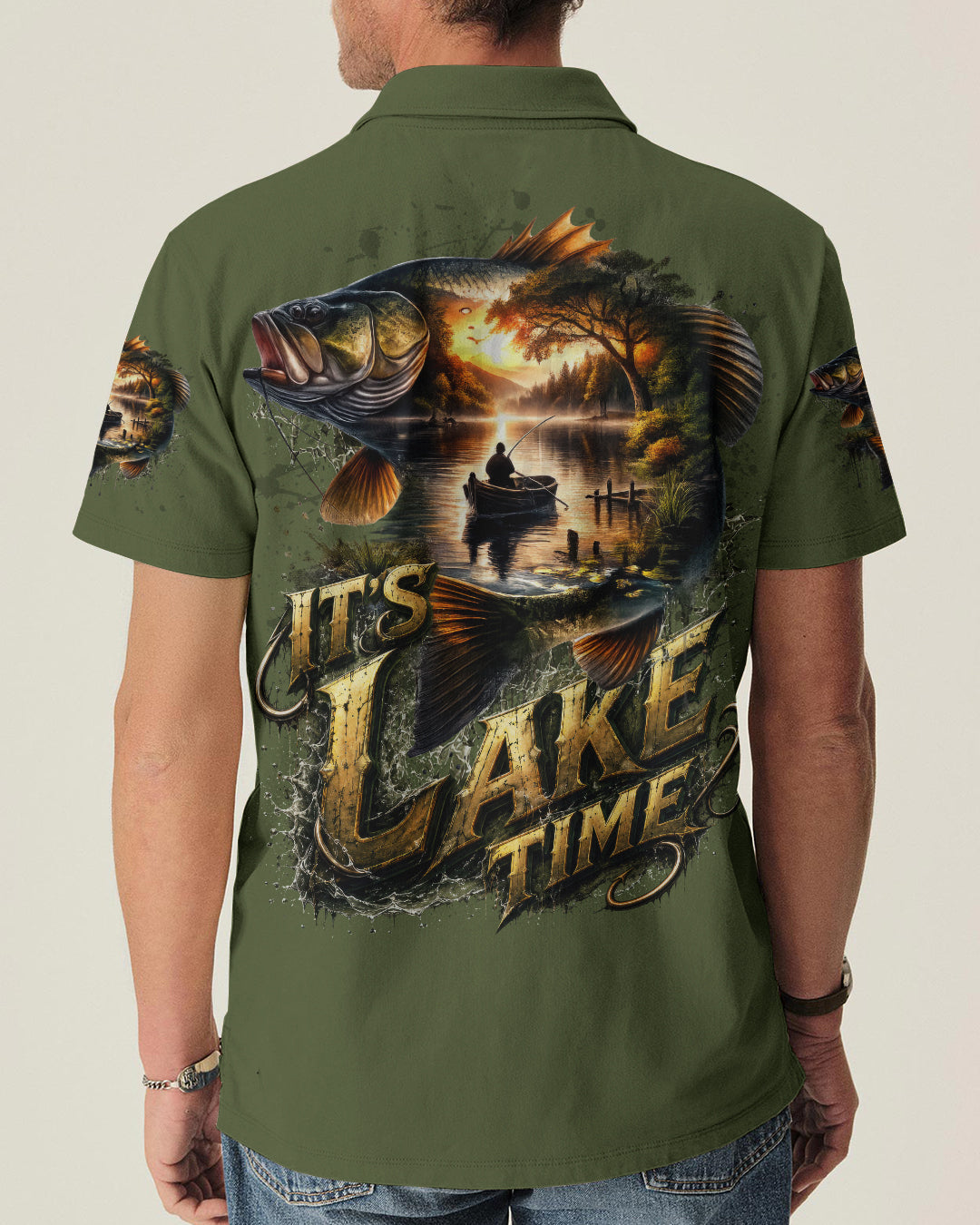 IT'S LAKE TIME FISHING ALL OVER PRINT - TLTW1305263