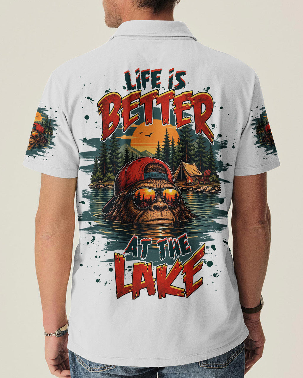 LIFE IS BETTER AT THE LAKE BIGFOOT ALL OVER PRINT   - TLHG2805263