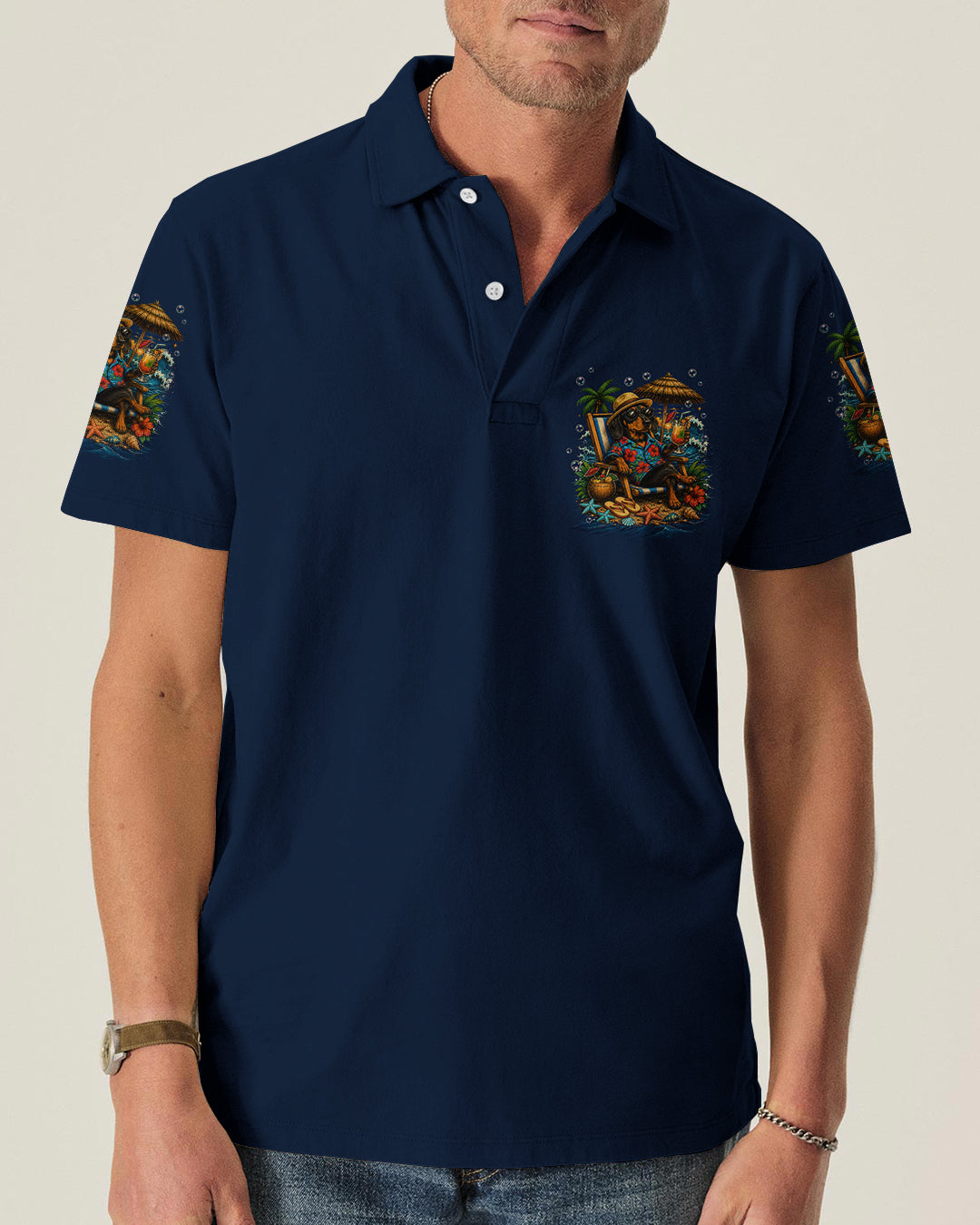 I'M ON ISLAND TIME DACHSHUND DOG ALL OVER PRINT  - TLTW0206261