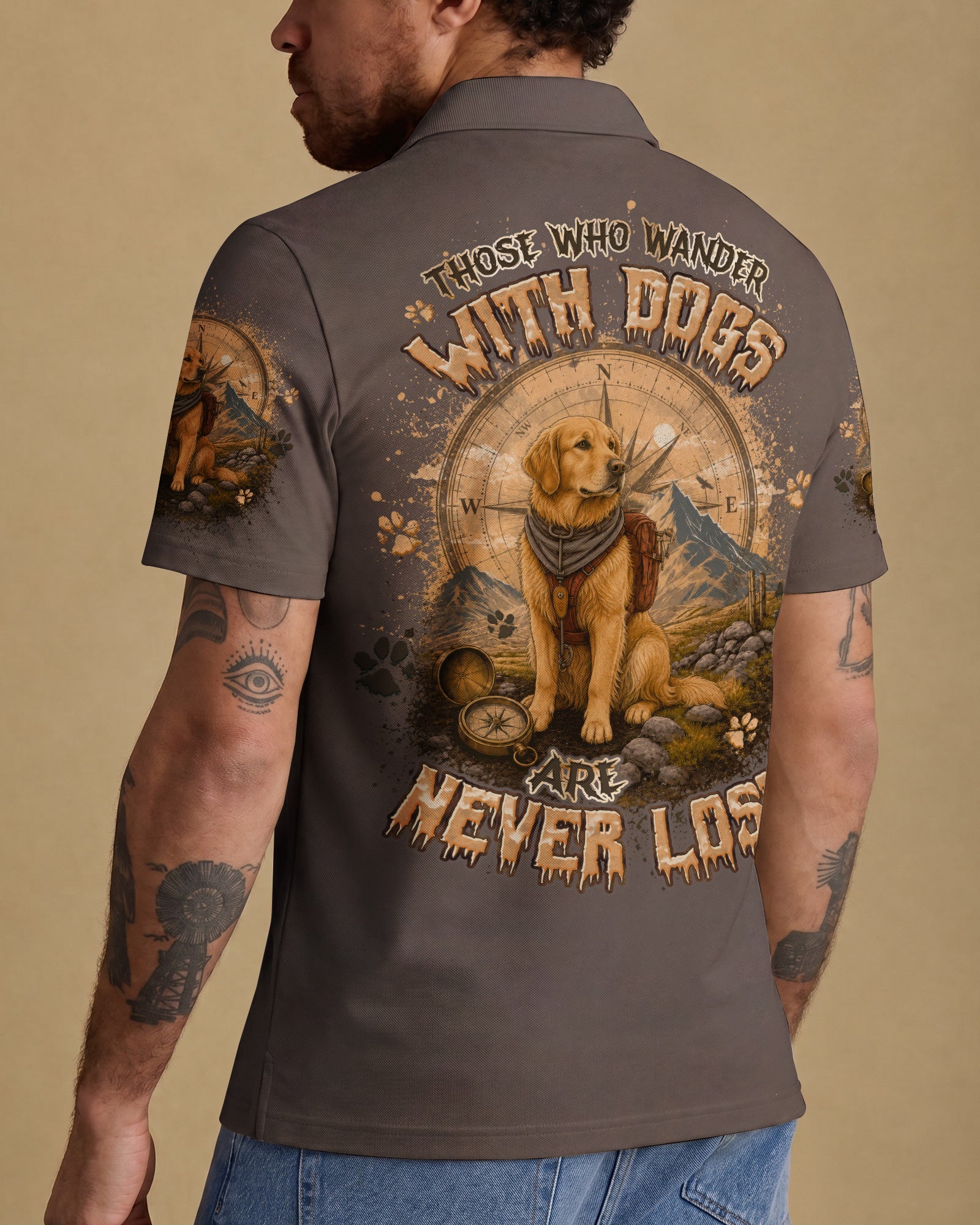 THOSE WHO WANDER WITH DOGS GOLDEN RETRIEVER DOG ALL OVER PRINT - TLTW0707262