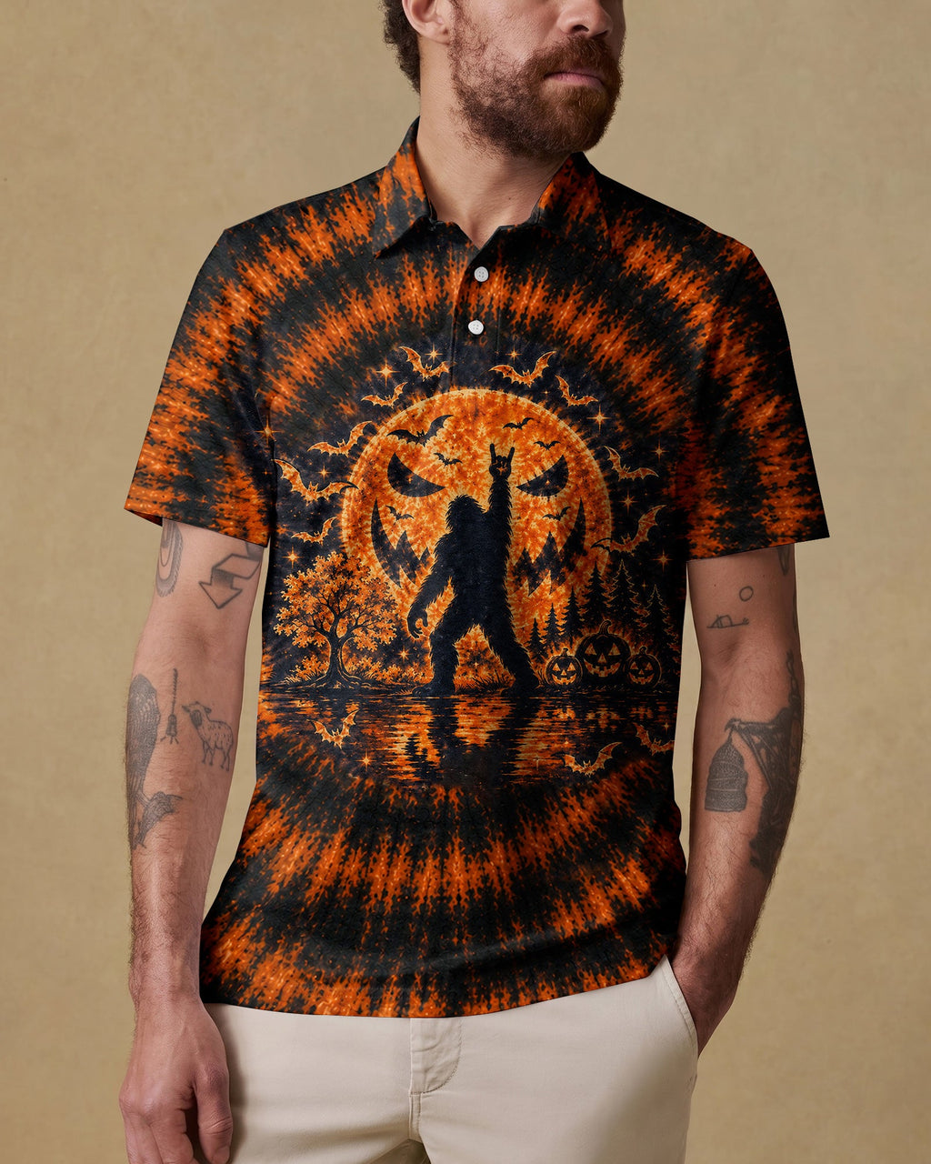HELLO DARKNESS MY OLD FRIEND BIGFOOT HALLOWEEN ALL OVER PRINT - TLTW1707263