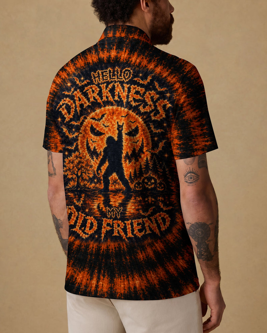 HELLO DARKNESS MY OLD FRIEND BIGFOOT HALLOWEEN ALL OVER PRINT - TLTW1707263