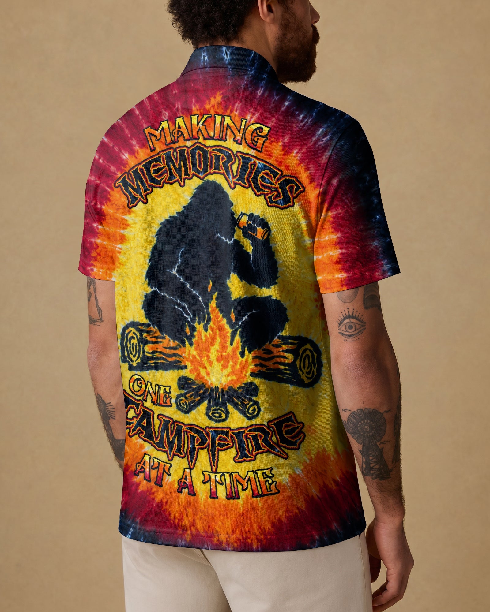 MAKING MEMORIES ONE CAMPFIRE AT A TIME BIGFOOT ALL OVER PRINT - TLHN1307262