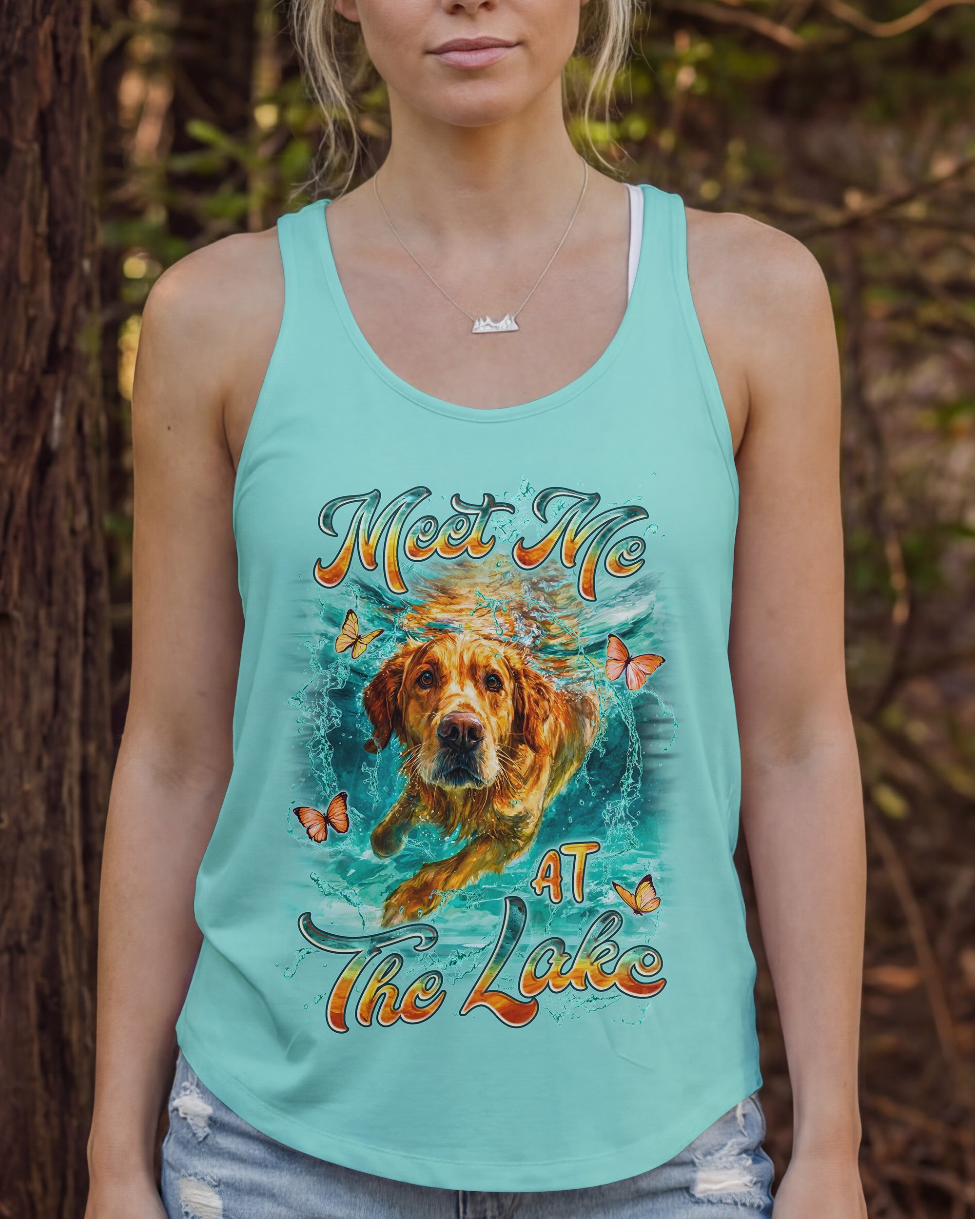 MEET ME AT THE LAKE GOLDEN RETRIEVER DOG ALL OVER PRINT - TYLN225262