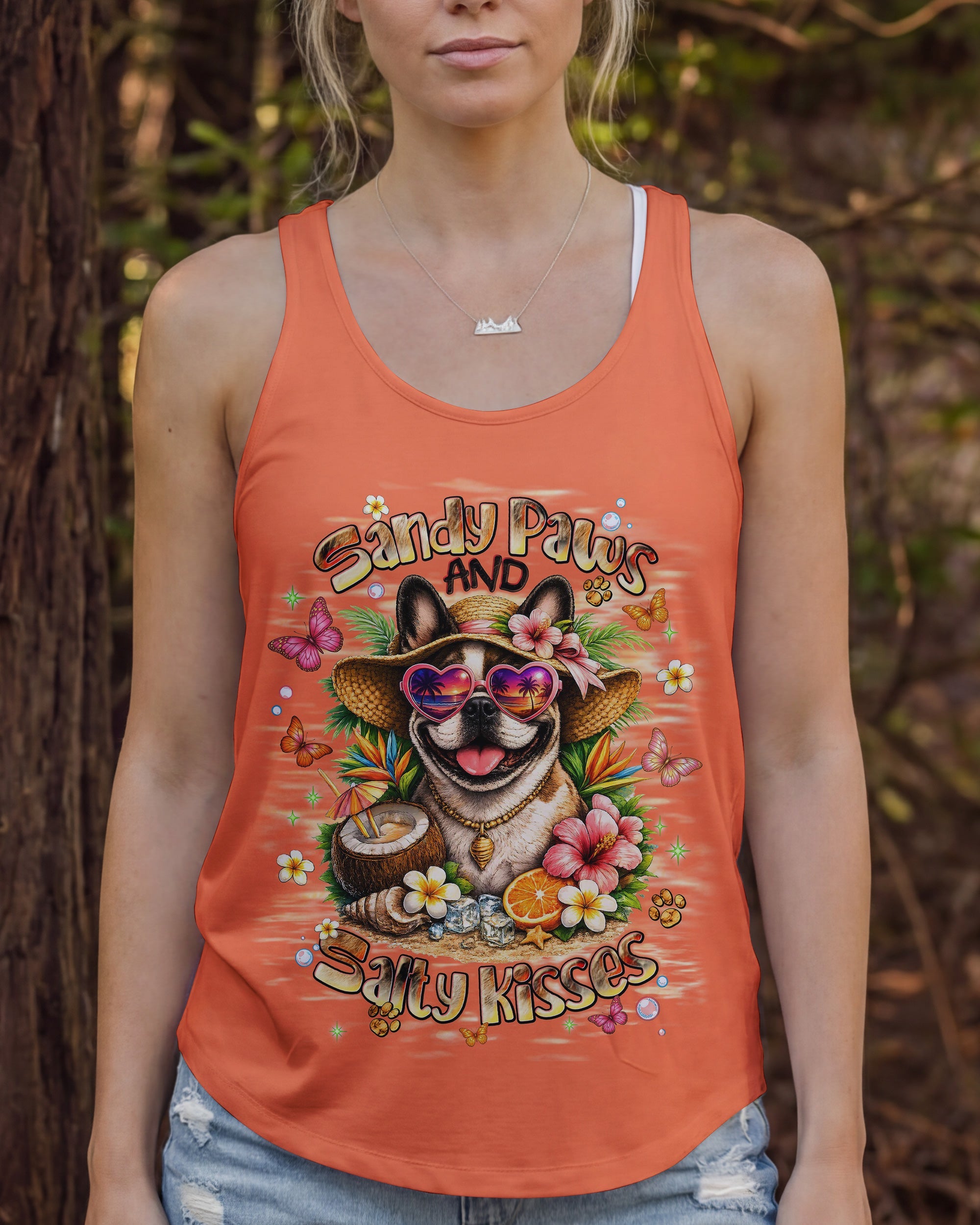 SANDY PAWS AND SALTY KISSES FRENCH BULLDOG ALL OVER PRINT - TLNT1905261