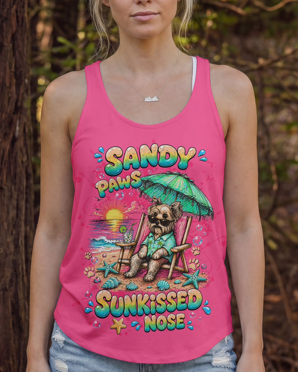 SANDY PAWS SUNKISSED NOSE YORKIE DOG ALL OVER PRINT - TLTW2205264