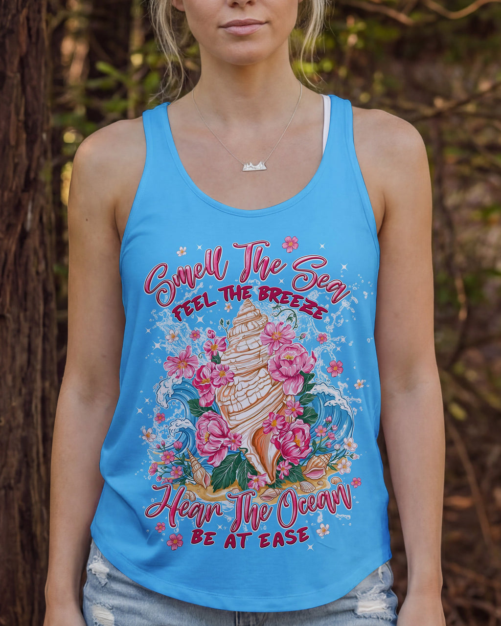 SMELL THE SEA FEEL THE BREEZE SEASHELL ALL OVER PRINT - TYPQ0806261