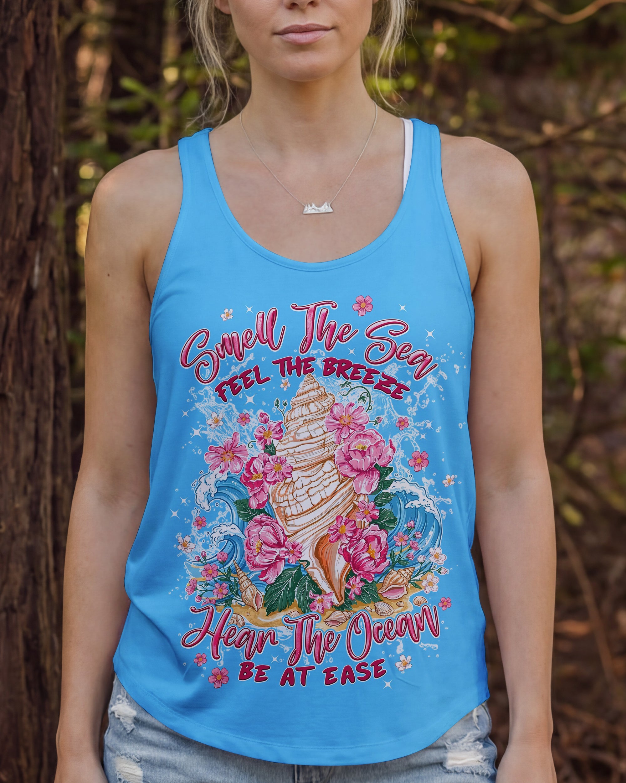 SMELL THE SEA FEEL THE BREEZE SEASHELL ALL OVER PRINT - TYPQ0806261