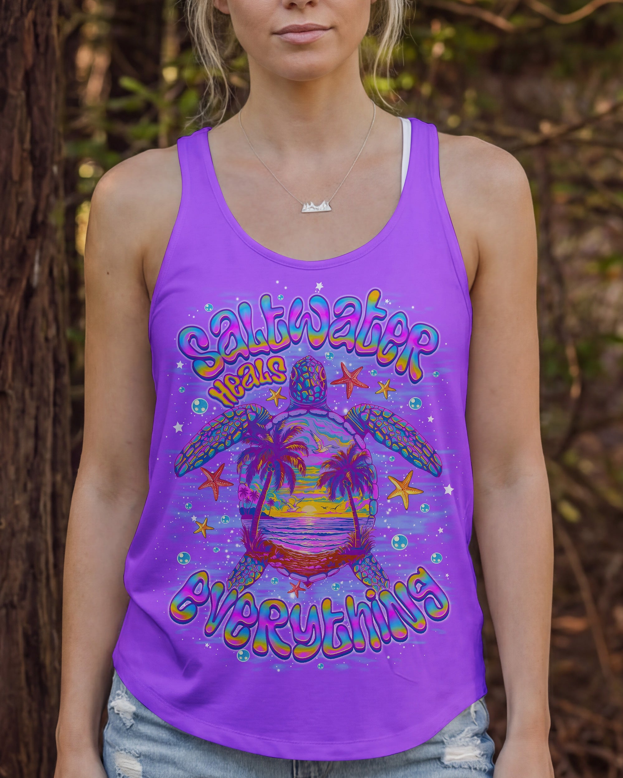SALTWATER HEALS EVERYTHING TURTLE ALL OVER PRINT   - TLNO0506261