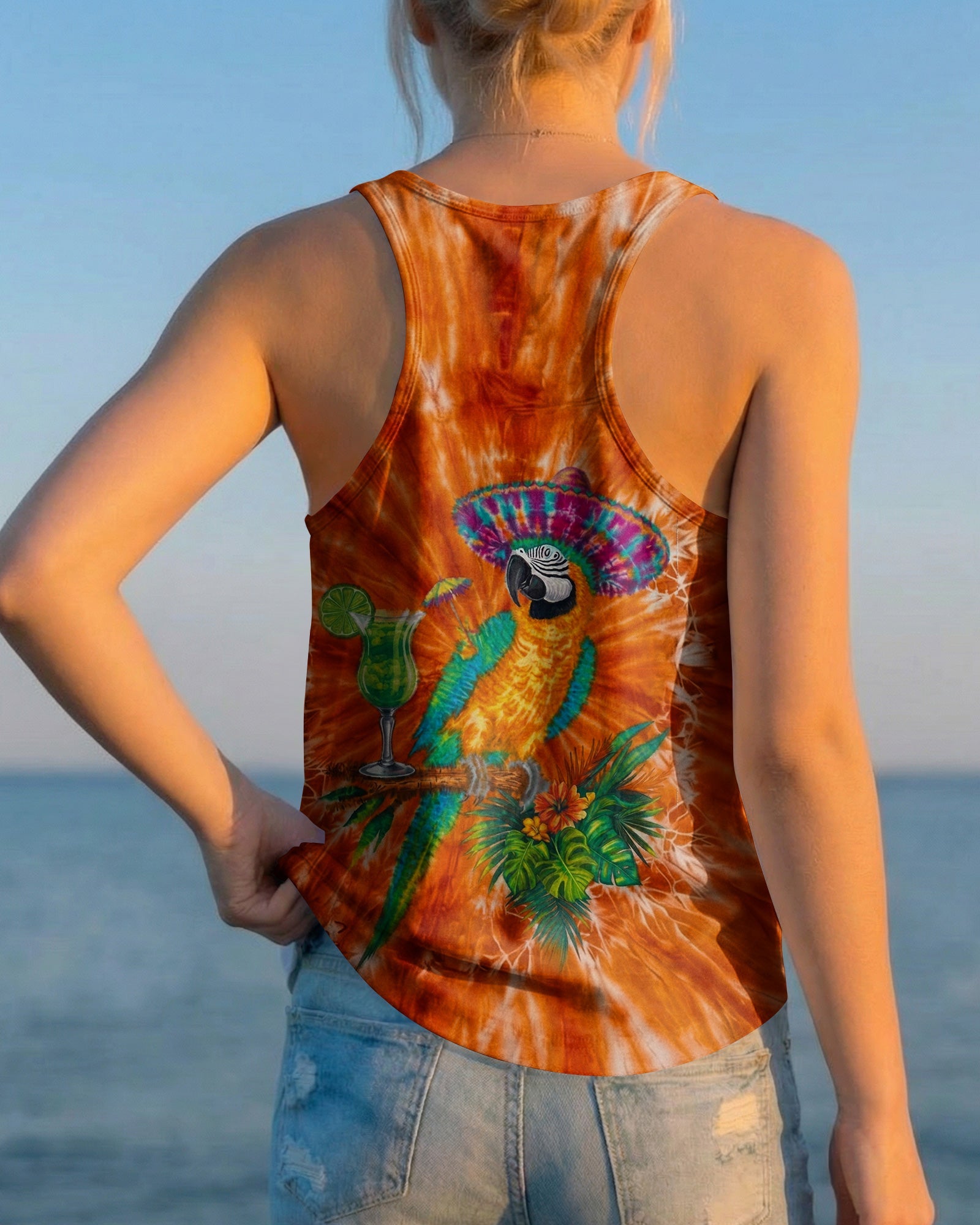 POLLY WANTS A COCKTAIL PARROT ALL OVER PRINT  - TLNO1404262
