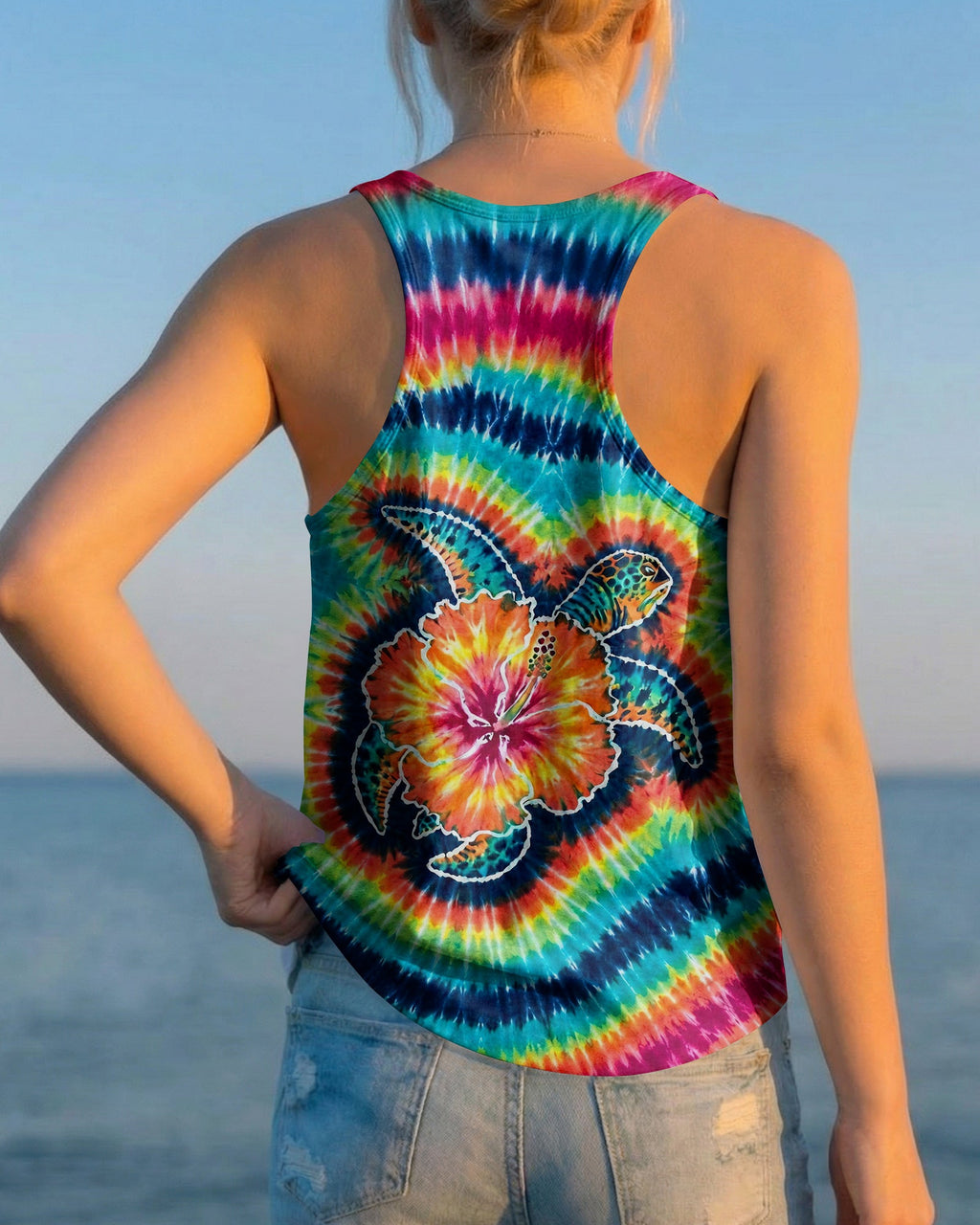 HIBISCUS SEA TURTLE SWIRL ALL OVER PRINT - TLHG1607262