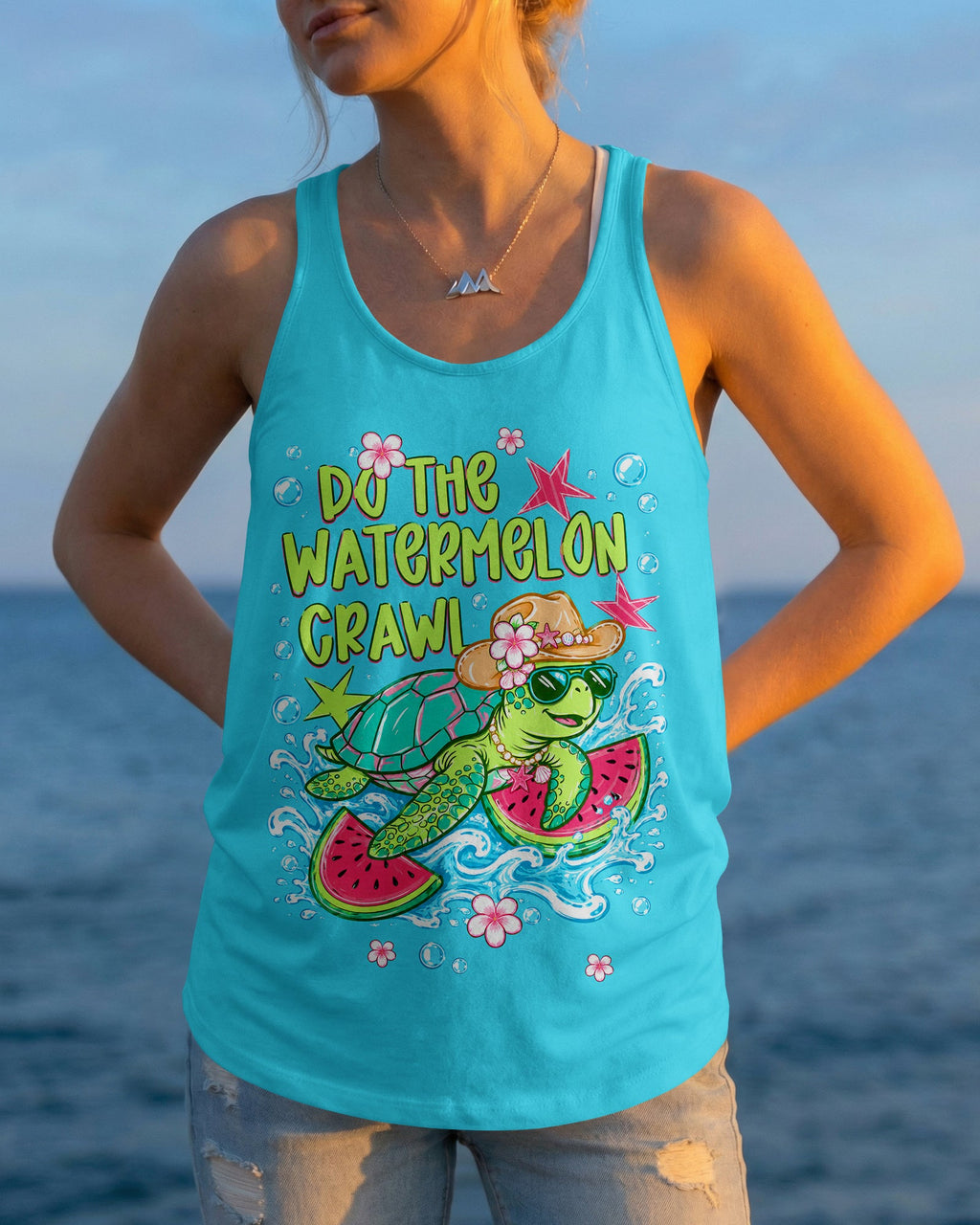 DO THE WATERMELON CRAWL TURTLE ALL OVER PRINT - TLTW1306261