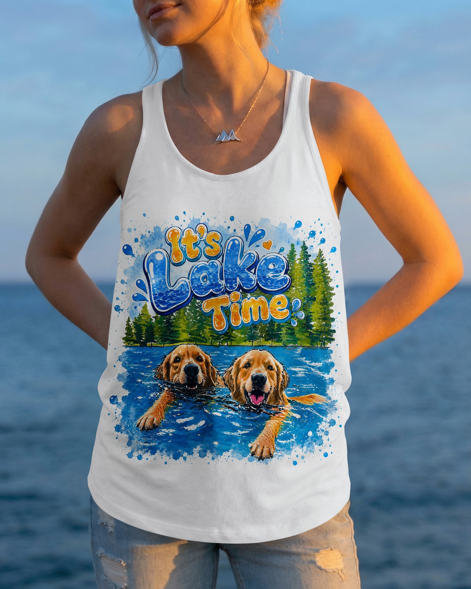 IT'S LAKE TIME LABRADOR DOG  ALL OVER PRINT - TLTW1805263