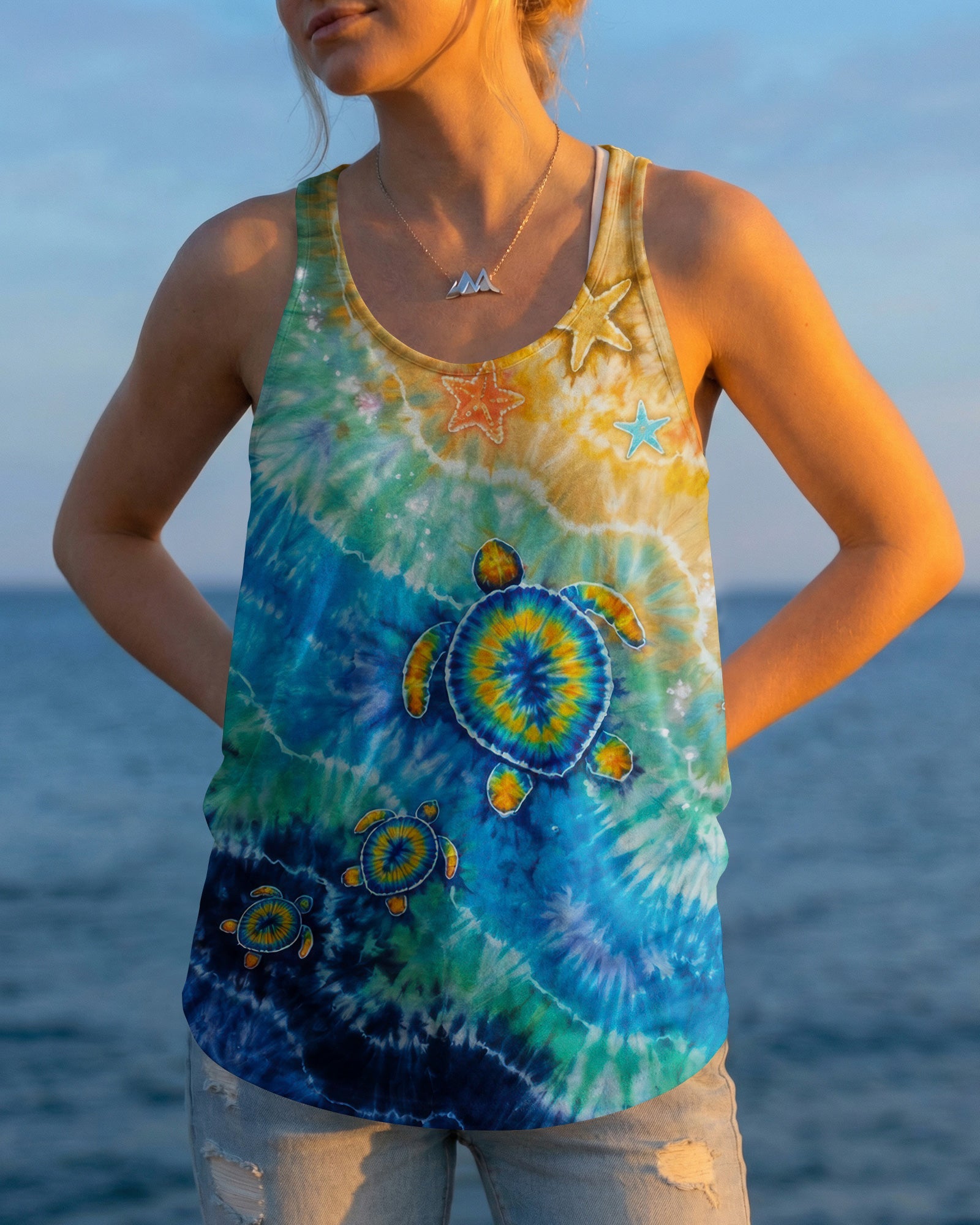 THREE TURTLES BEACH SAND BURST ALL OVER PRINT  - TLTW2206261