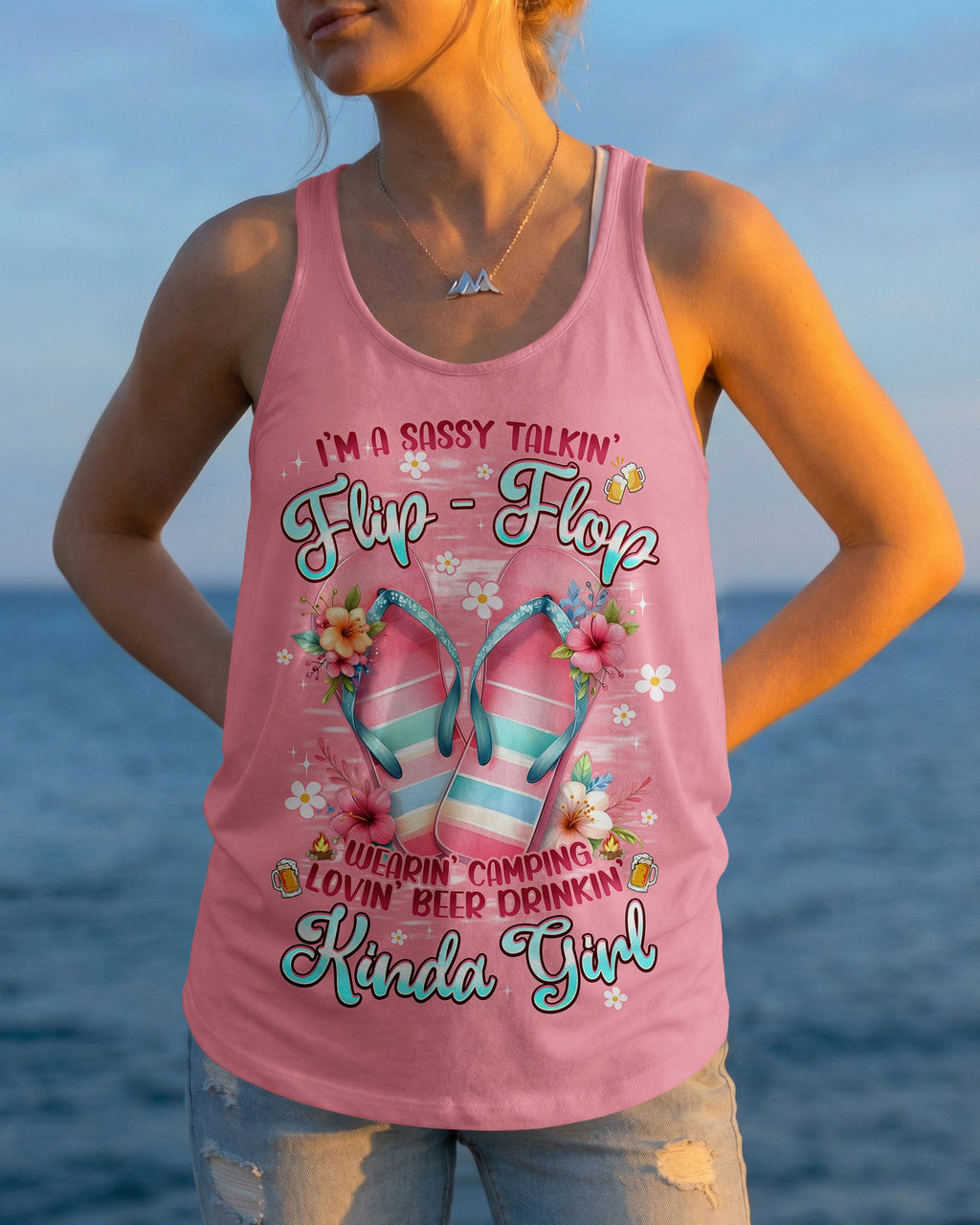 KINDA GIRL FLIP FLOPS ALL OVER PRINT - TYPQ0804261