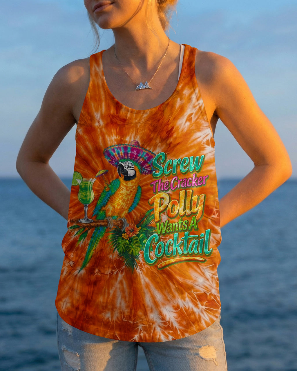 POLLY WANTS A COCKTAIL PARROT ALL OVER PRINT  - TLNO1404262