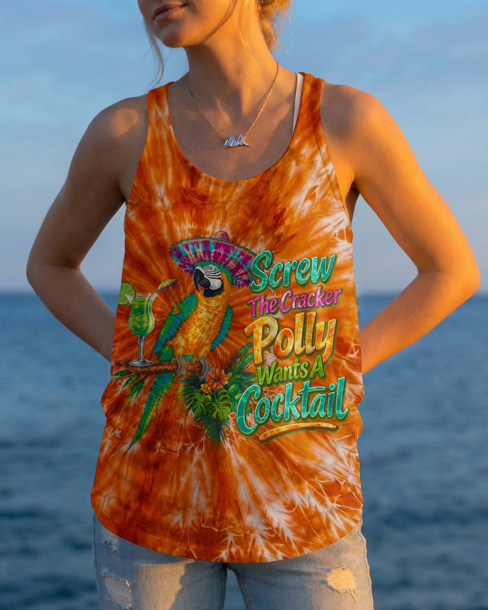 POLLY WANTS A COCKTAIL PARROT ALL OVER PRINT  - TLNO1404262