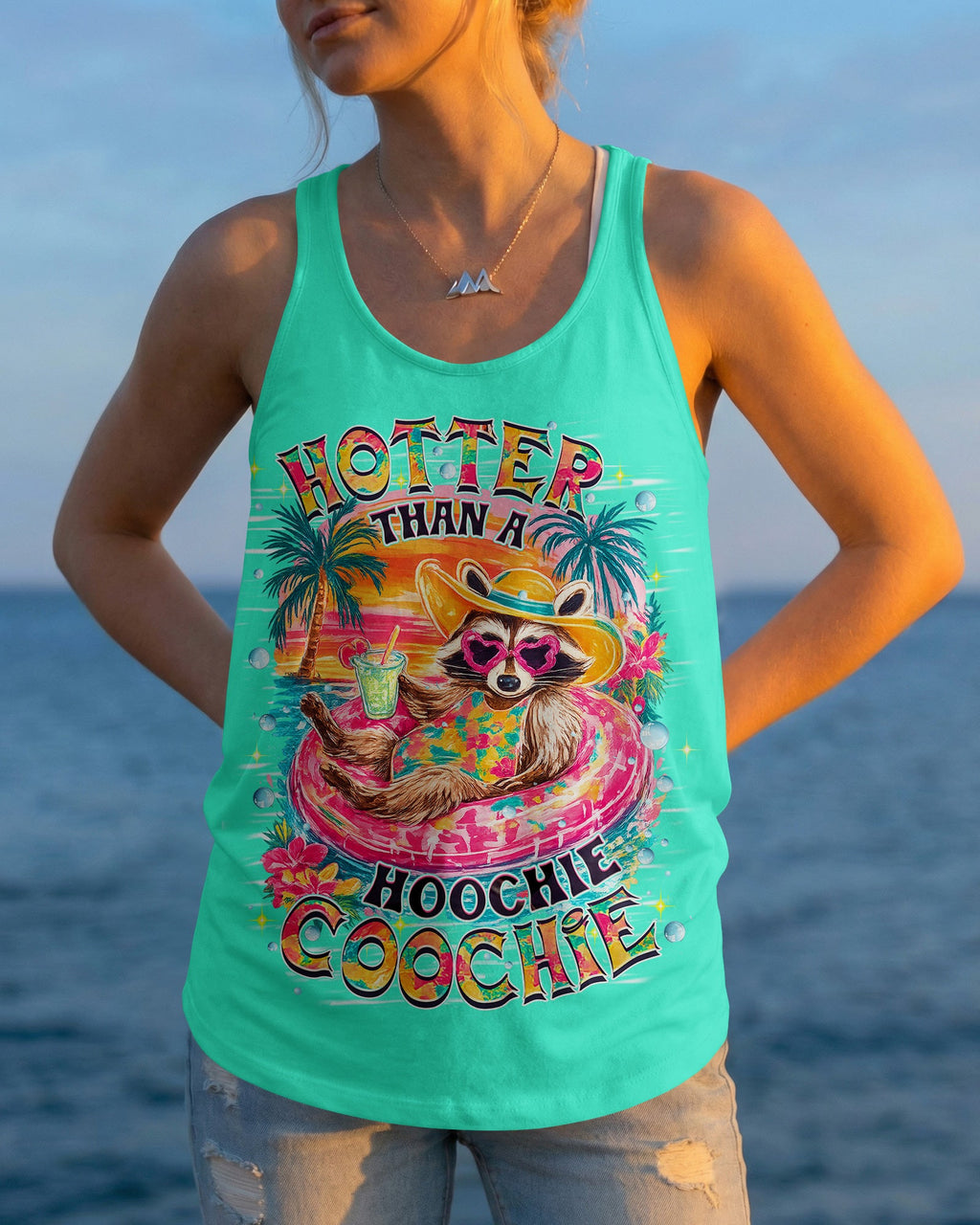 HOTTER THAN A HOOCHIE COOCHIE RACCOON ALL OVER PRINT - TLHN1905263