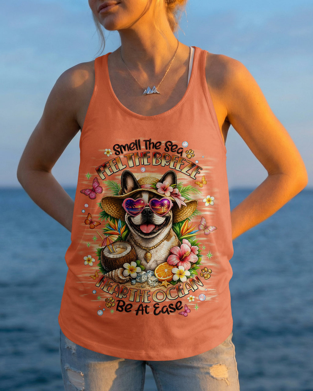 SMELL THE SEA FEEL THE BREEZE FRENCH BULLDOG ALL OVER PRINT - TLNT1106262