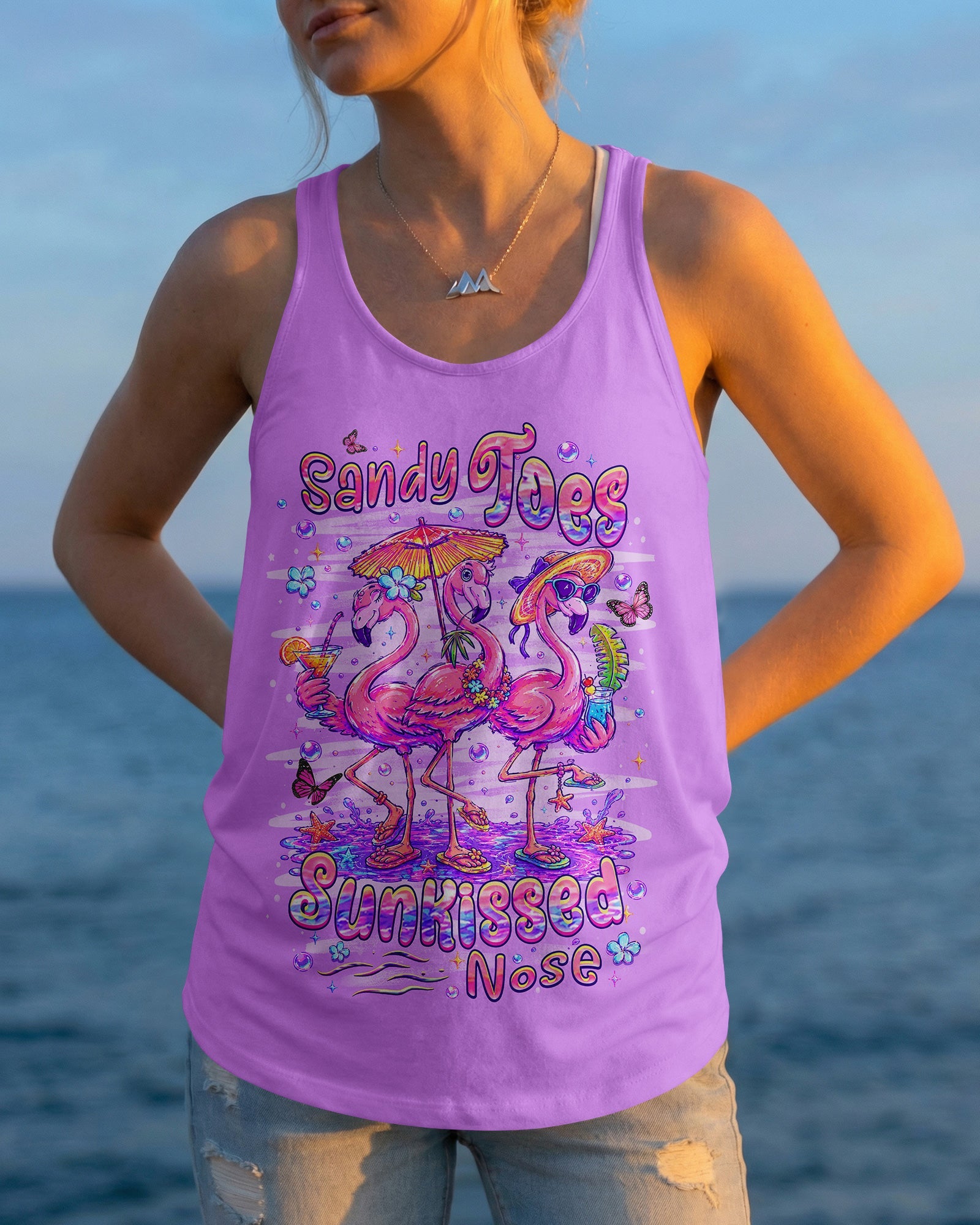 SANDY TOES SUNKISSED NOSE FLAMINGO ALL OVER PRINT -  TLHN2206265