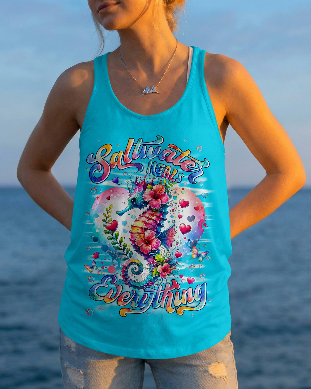 SALTWATER HEALS EVERYTHING SEAHORSE ALL OVER PRINT - TYLN1505262