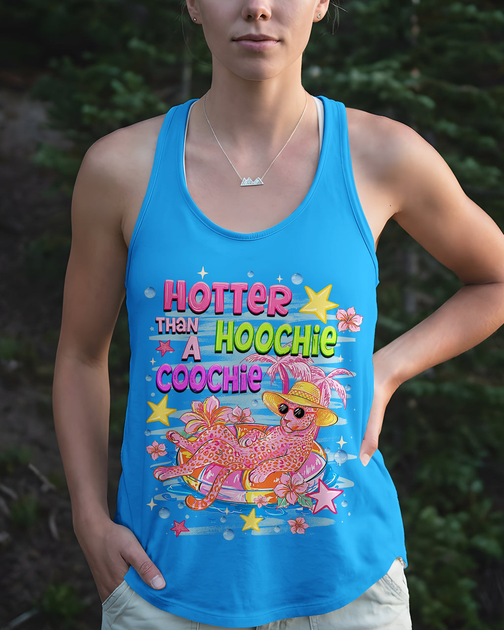HOTTER THAN A HOOCHIE COOCHIE LEOPARD ALL OVER PRINT  - TLHN2406262