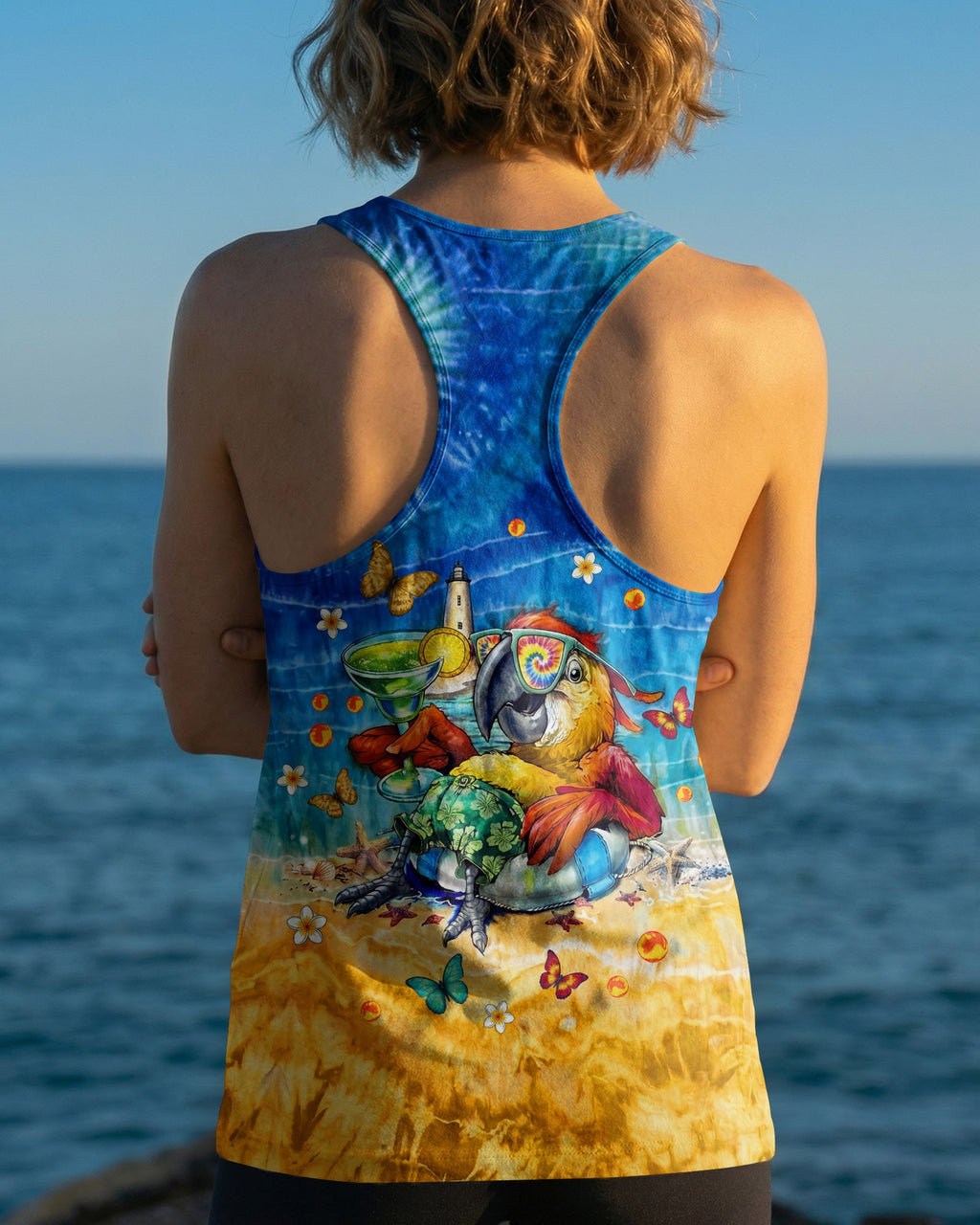 I'M ON ISLAND TIME PARROT ALL OVER PRINT - TLNT0805262