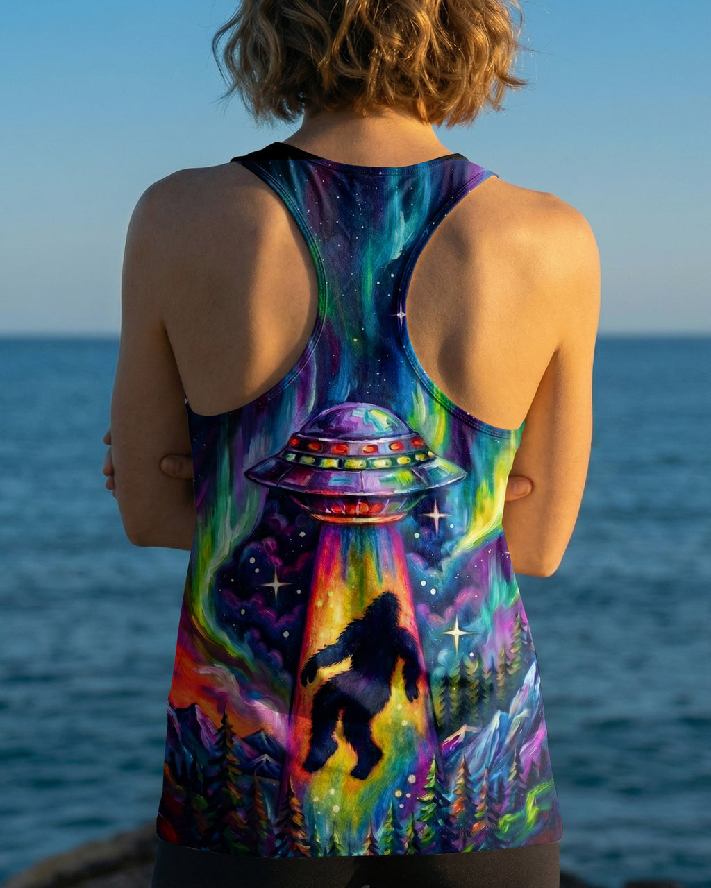 BELIEVE BIGFOOT UFO ABDUCTION ALL OVER PRINT - RI1305261