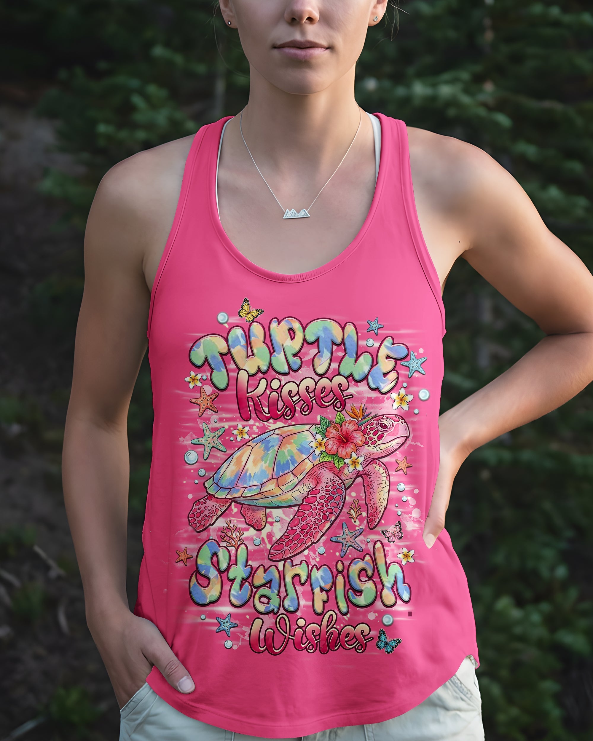 TURTLE KISSES STARFISH WISHES ALL OVER PRINT -  TLHN1606264