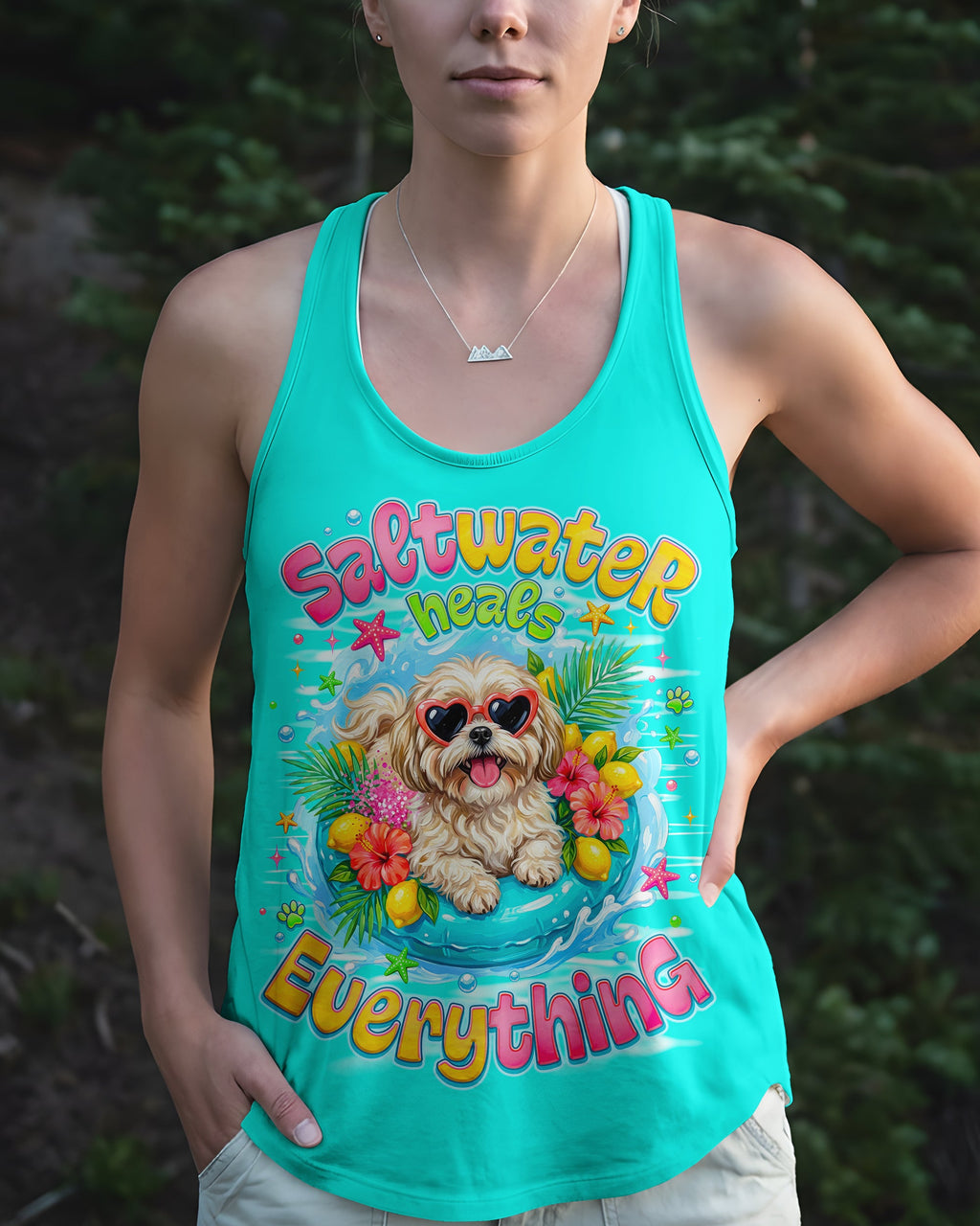 SALTWATER HEALS EVERYTHING SHIH TZU DOG ALL OVER PRINT - TLNO0806263