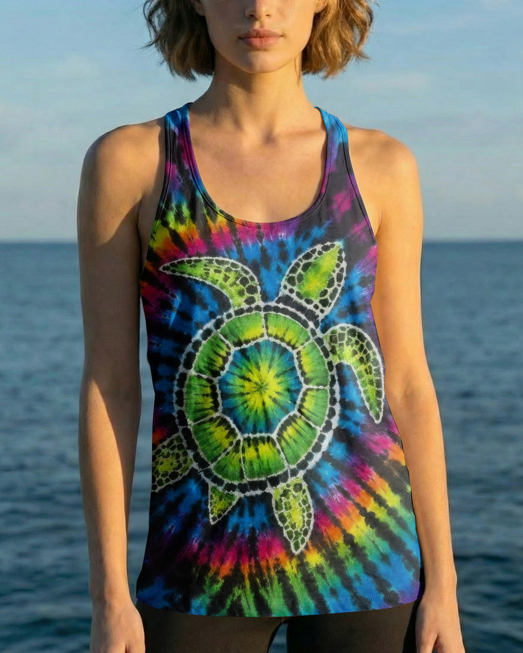 COLORFUL SEA TURTLE  ALL OVER PRINT - TLTW1205261