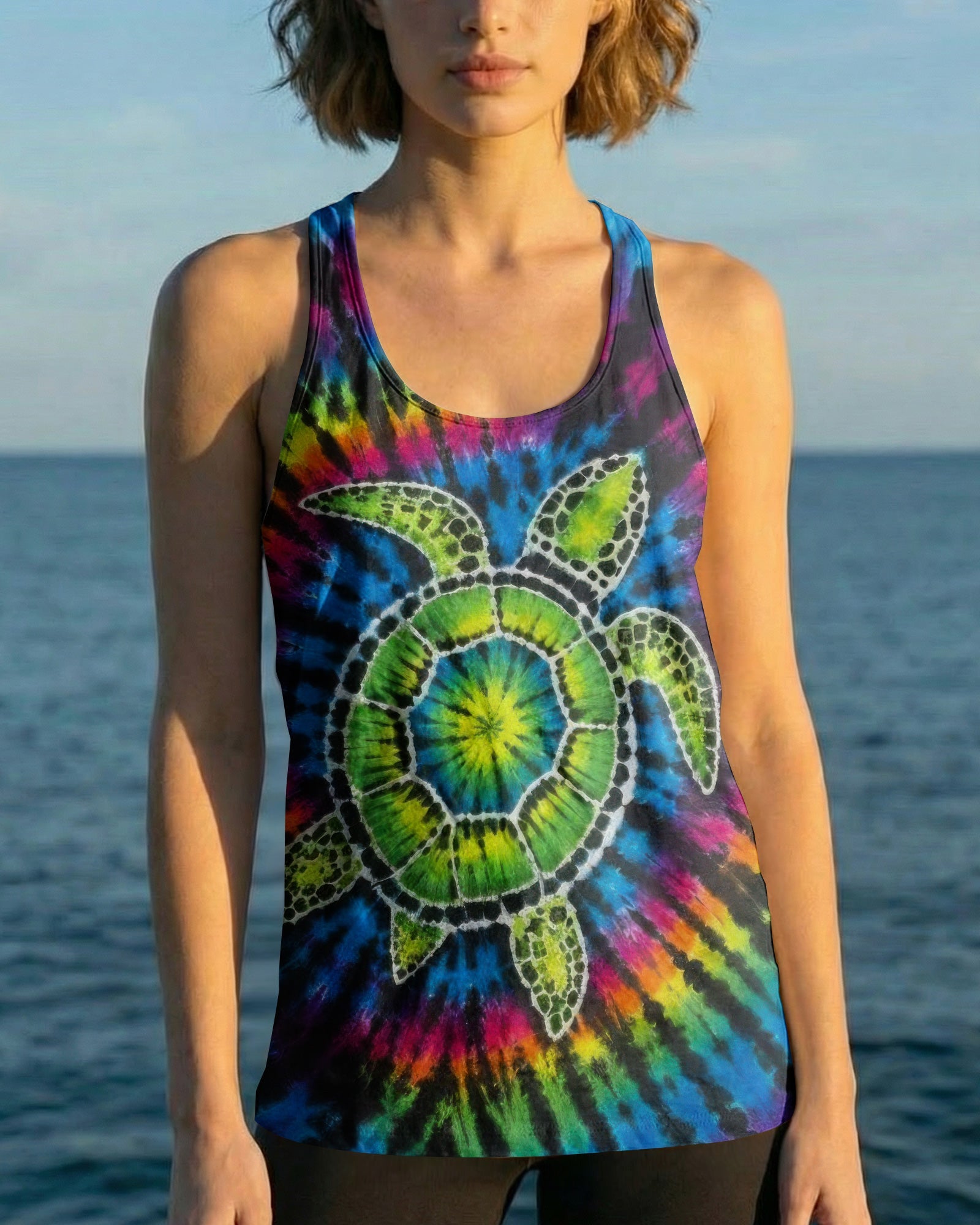 COLORFUL SEA TURTLE  ALL OVER PRINT - TLTW1205261