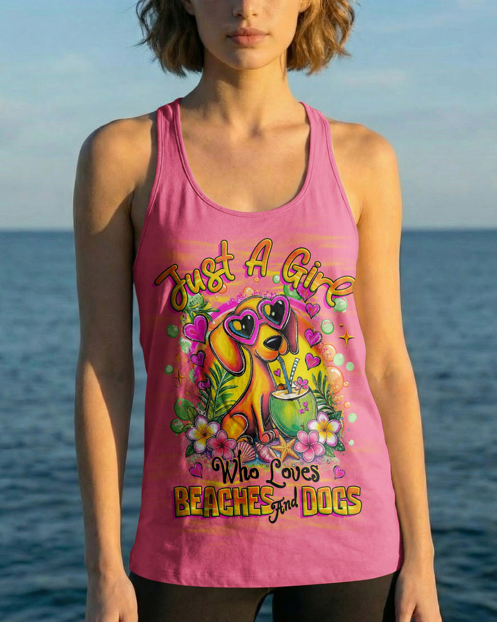 JUST A GIRL WHO LOVES DACHSHUND DOG ALL OVER PRINT - TLHG0405265