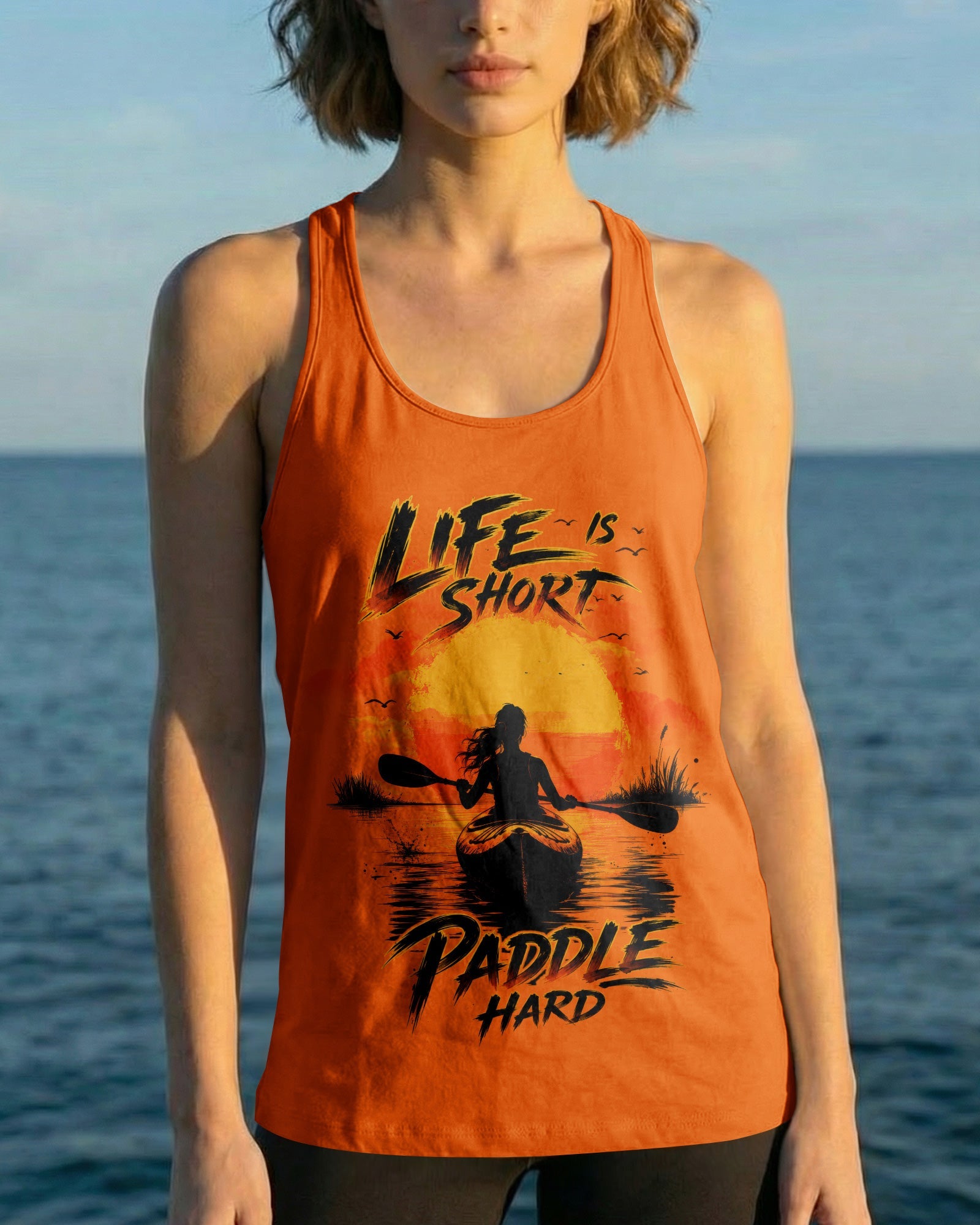 LIFE'S SHORT PADDLE HARD KAYAK ALL OVER PRINT - TLTW2905263