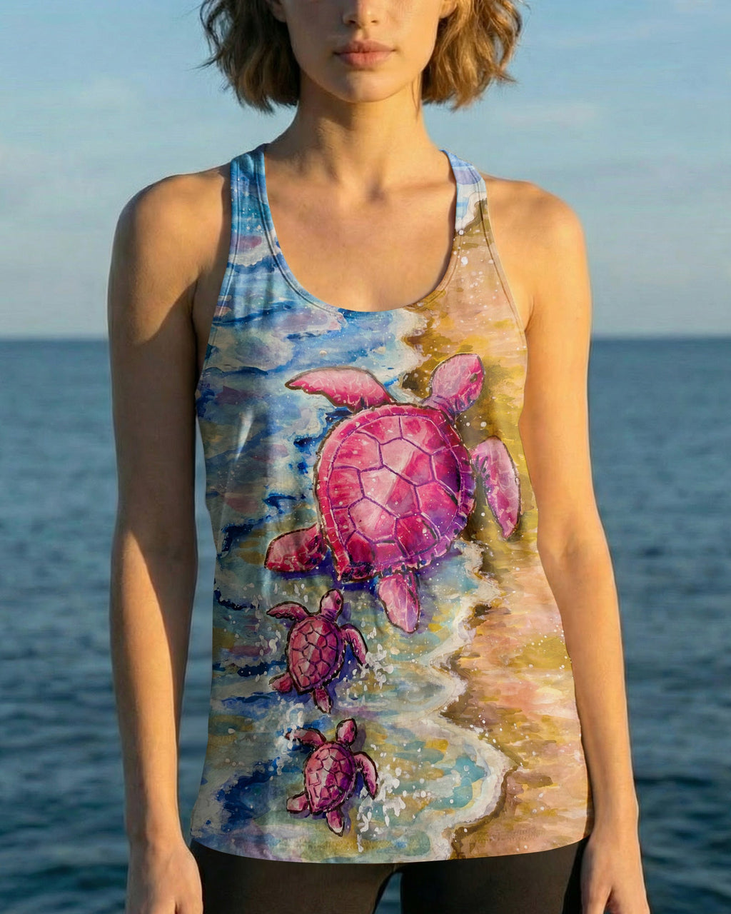 TURTLE SANDY BEACH ALL OVER PRINT  - TLNO0406262