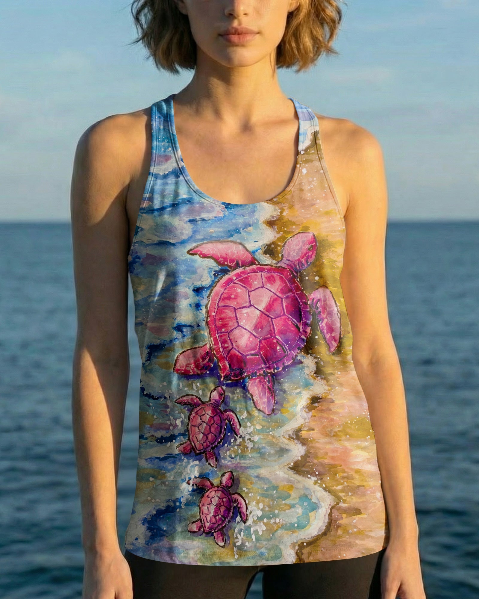 TURTLE SANDY BEACH ALL OVER PRINT  - TLNO0406262