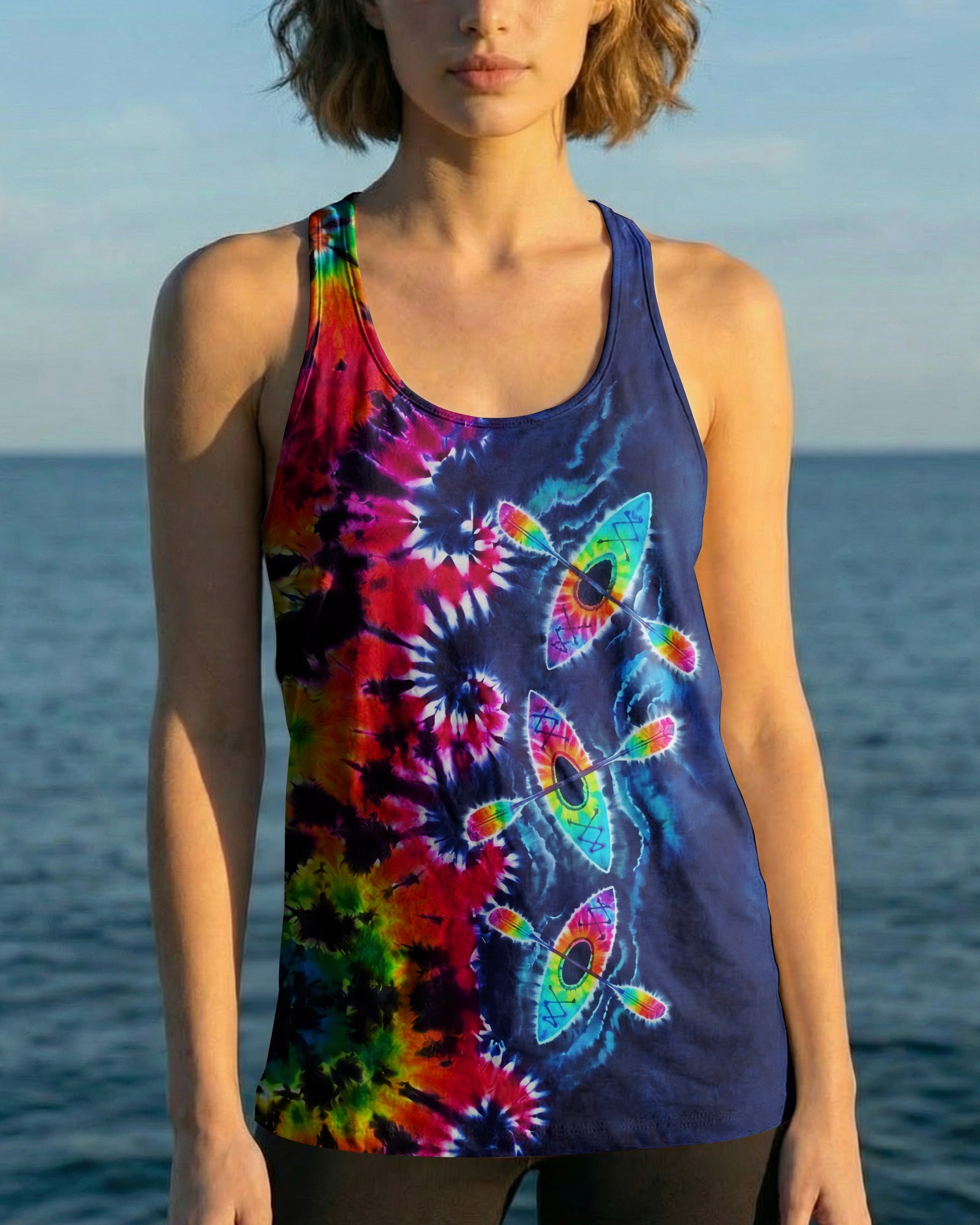 KAYAK WAVES COLORFUL BURST ALL OVER PRINT  - TLNO0607262