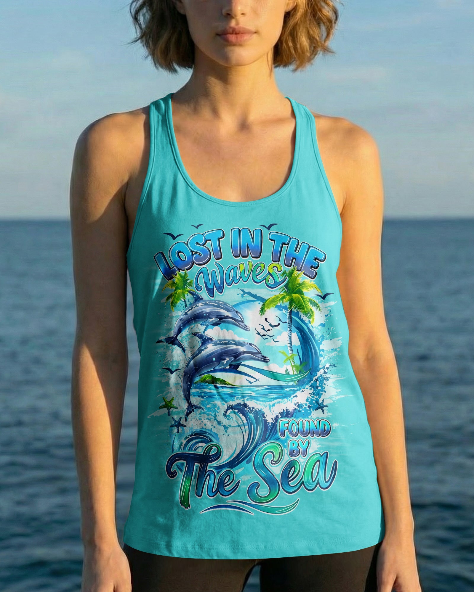LOST IN THE WAVES FOUND BY THE SEA ALL OVER PRINT - TYQY2705262